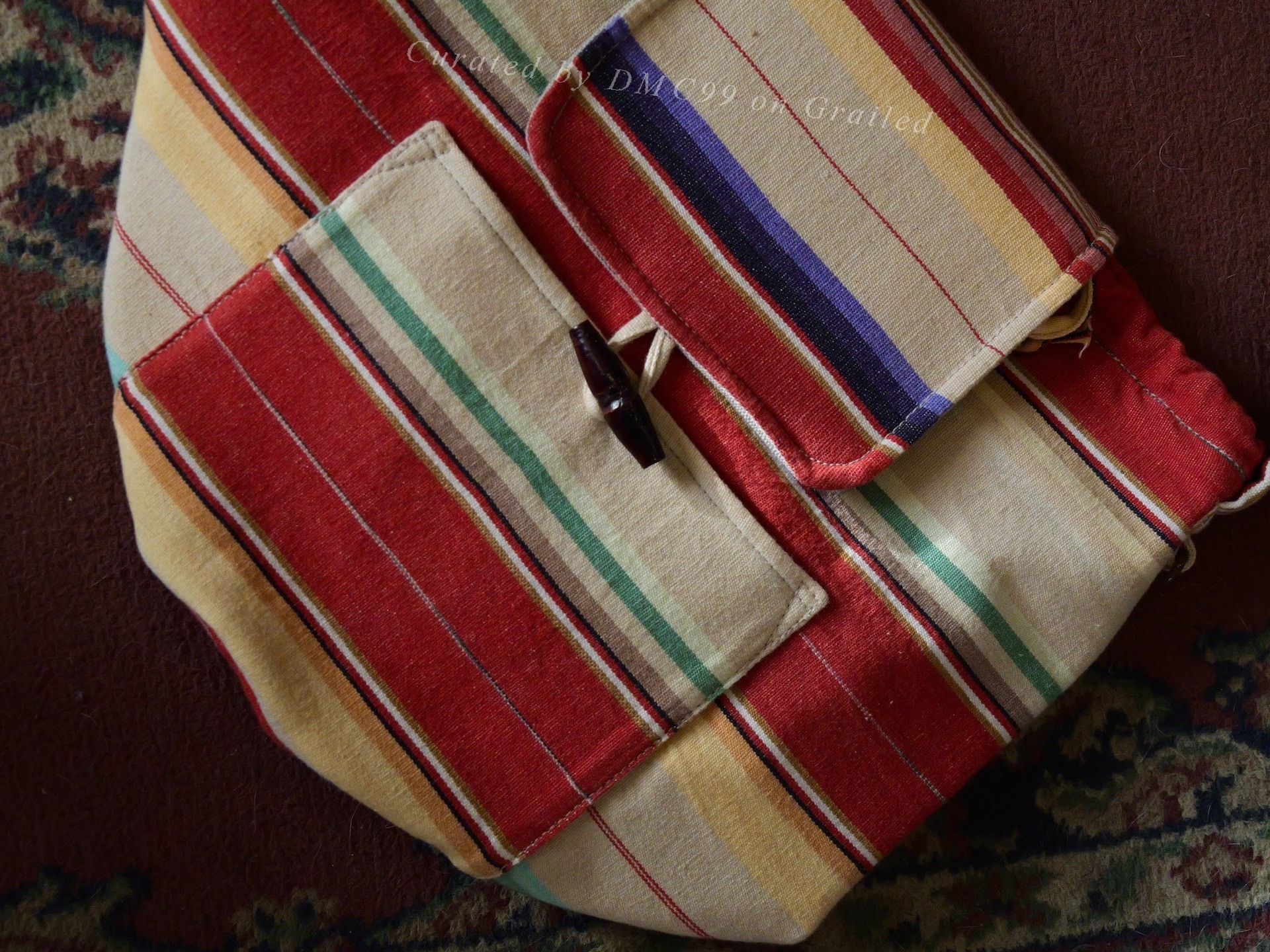 Vintage Vintage Ralph Lauren Striped Shoulder Bag Size ONE SIZE - 2 Thumbnail