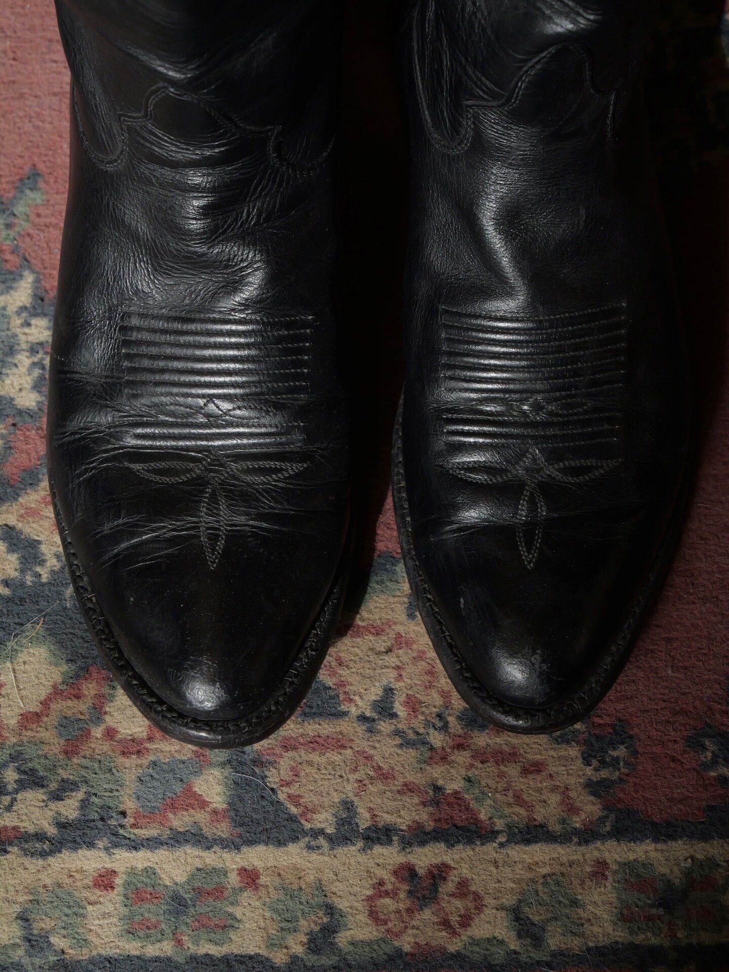 Tony Lama Tony Lama Black Leather Cowboy Boots Size US 7.5 / EU 40-41 - 9 Thumbnail