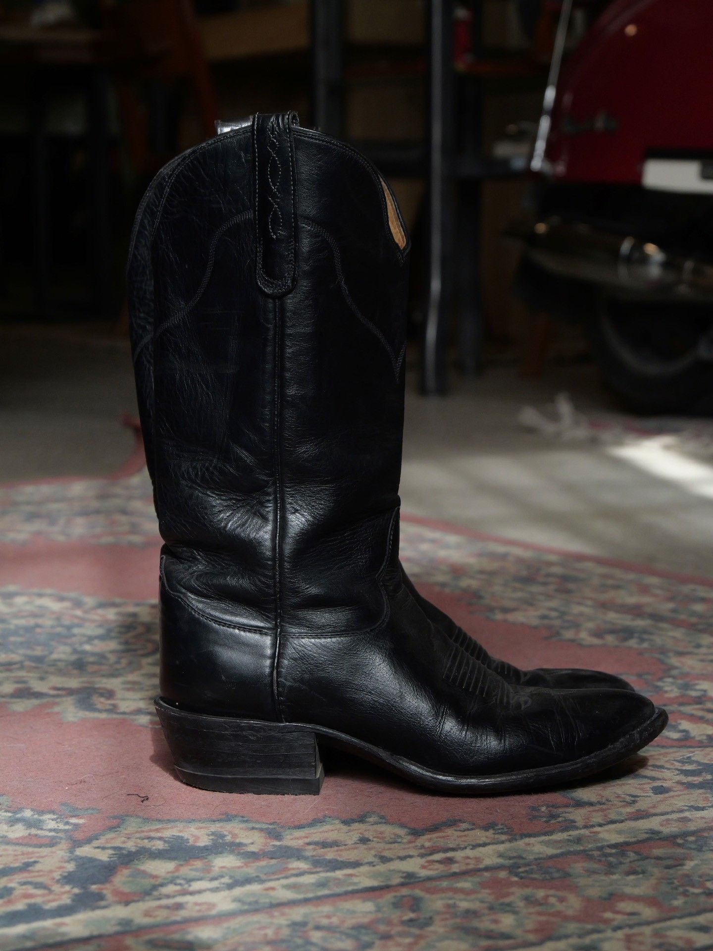 Tony Lama Tony Lama Black Leather Cowboy Boots Size US 7.5 / EU 40-41 - 4 Thumbnail