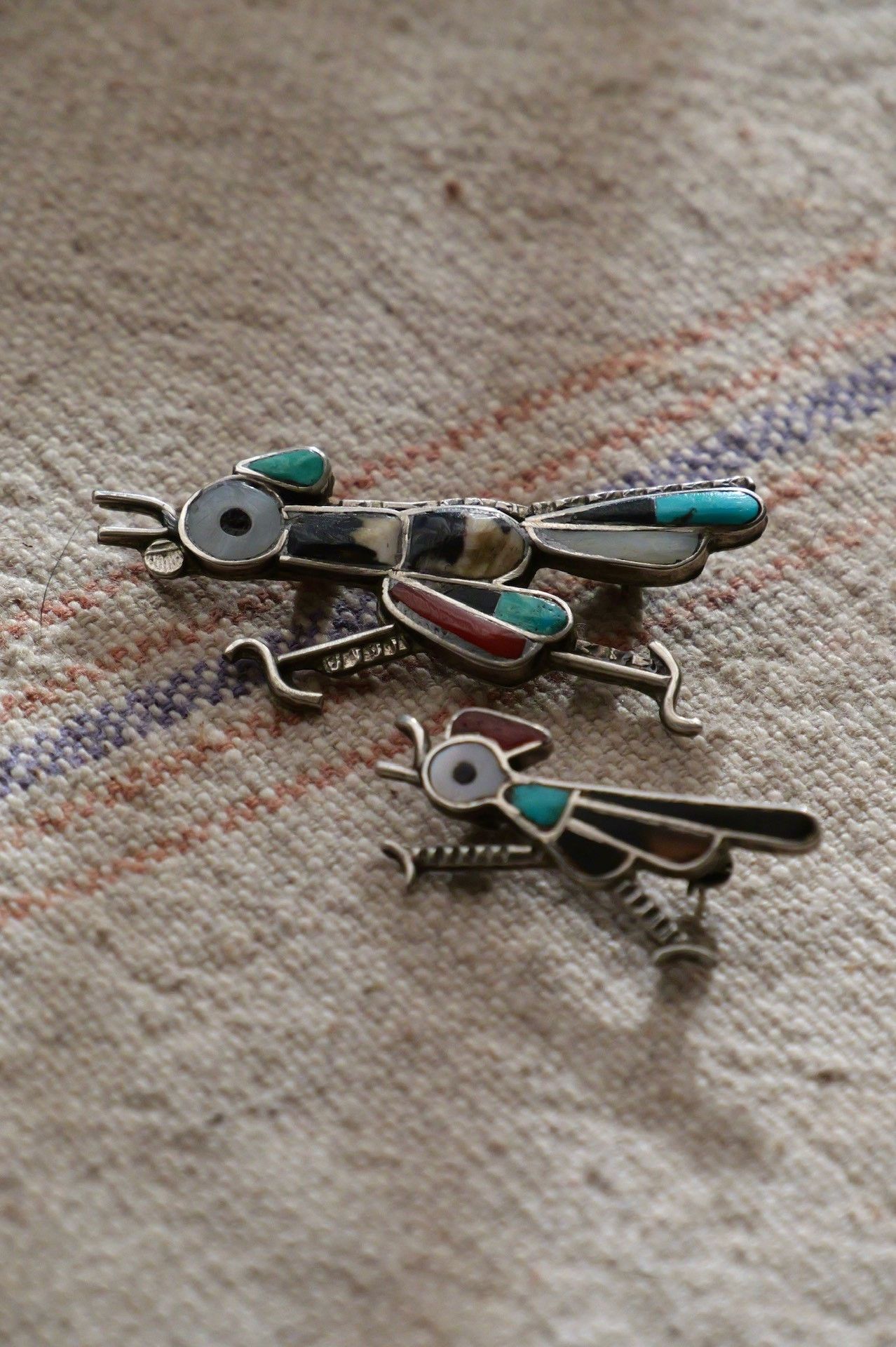 Vintage 1950s-60s Zuni Roadrunner Silver Pin Size ONE SIZE - 4 Thumbnail