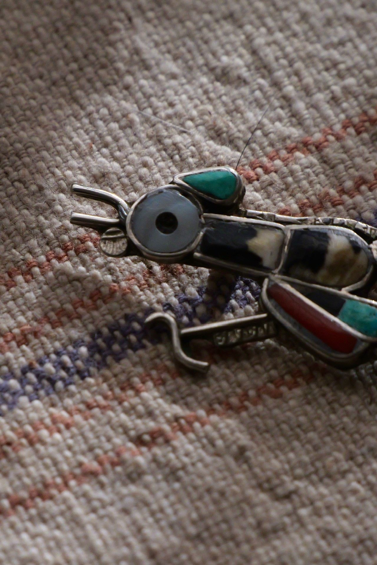 Vintage 1950s-60s Zuni Roadrunner Silver Pin Size ONE SIZE - 2 Thumbnail
