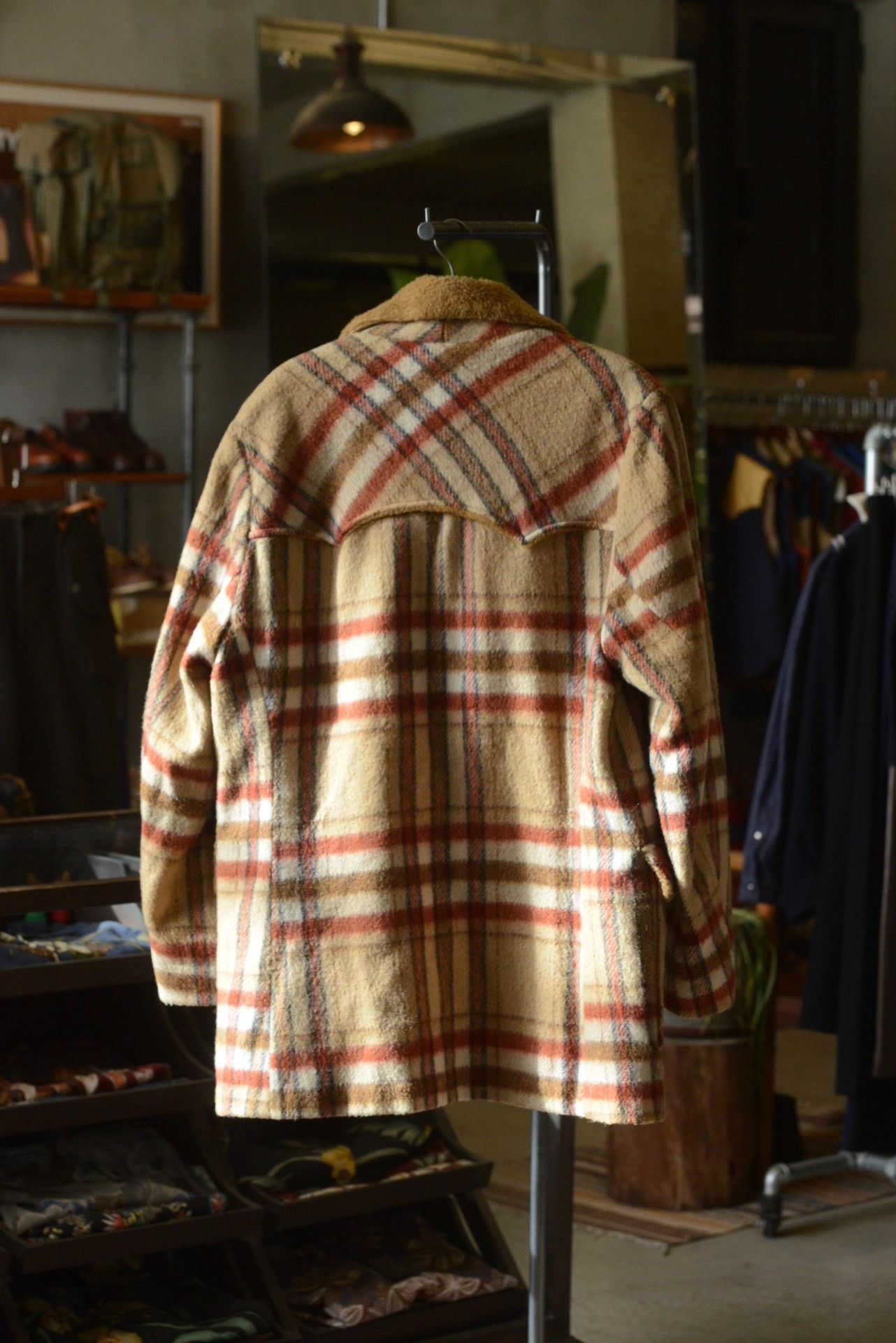 Rockmount Ranch Wear Pioneer Wear 1980s Shearling Plaid Coat Size US XS / EU 42 / 0 - 4 Thumbnail