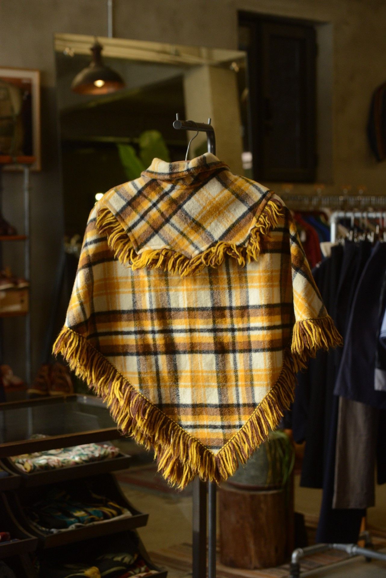Rockmount Ranch Wear Pioneer Wear 1970s Plaid Fringe Shawl Size ONE SIZE - 5 Thumbnail