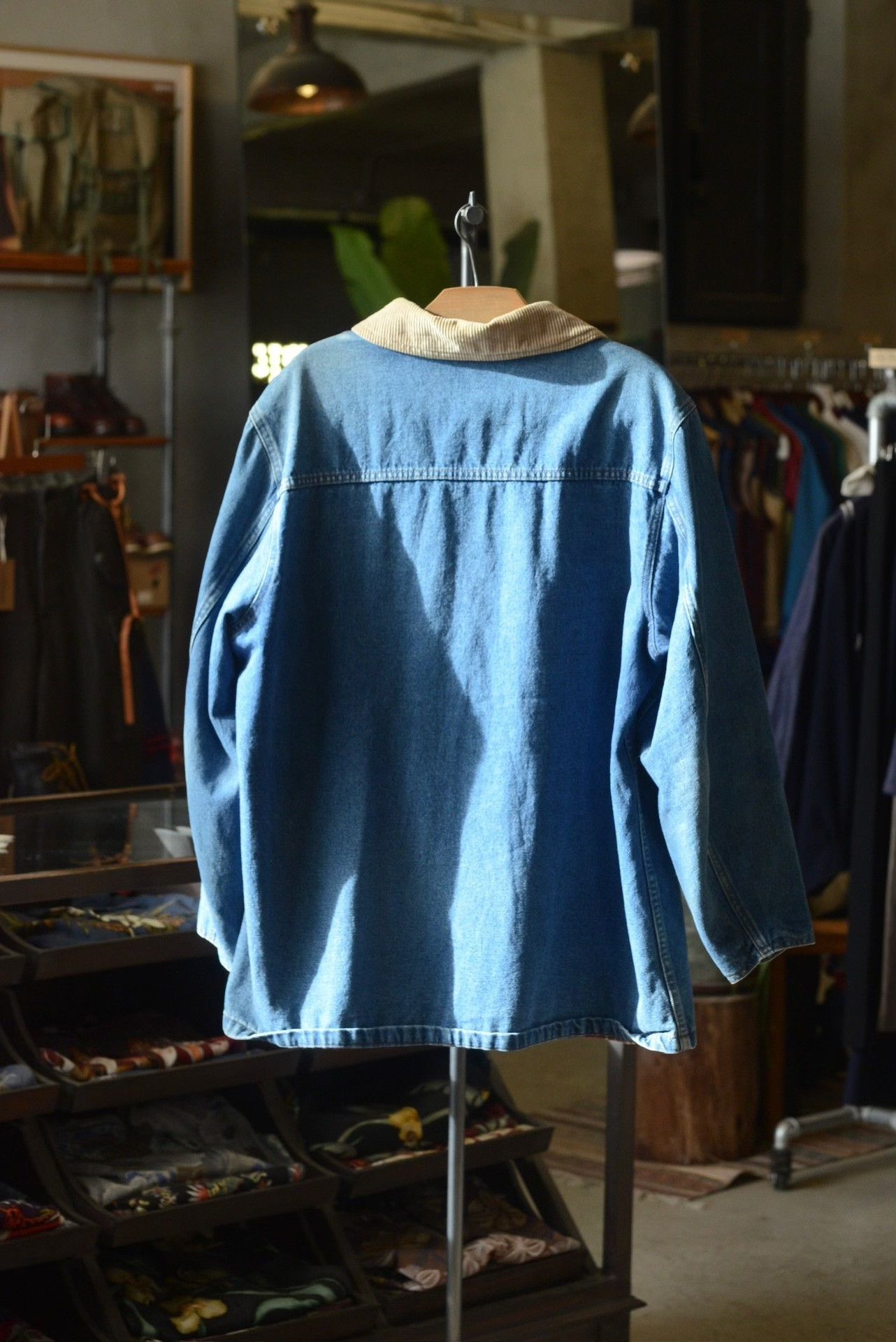 L.L. Bean LLBean 1980s Corduroy Collar Denim Jacket Size US L / EU 52-54 / 3 - 5 Thumbnail
