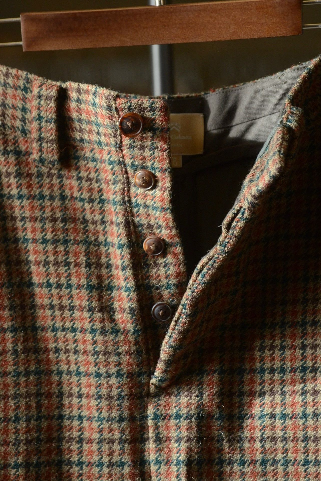 Nigel Cabourn Nigel Cabourn Woman Houndstooth Straight Skirt Size 35" - 8 Thumbnail