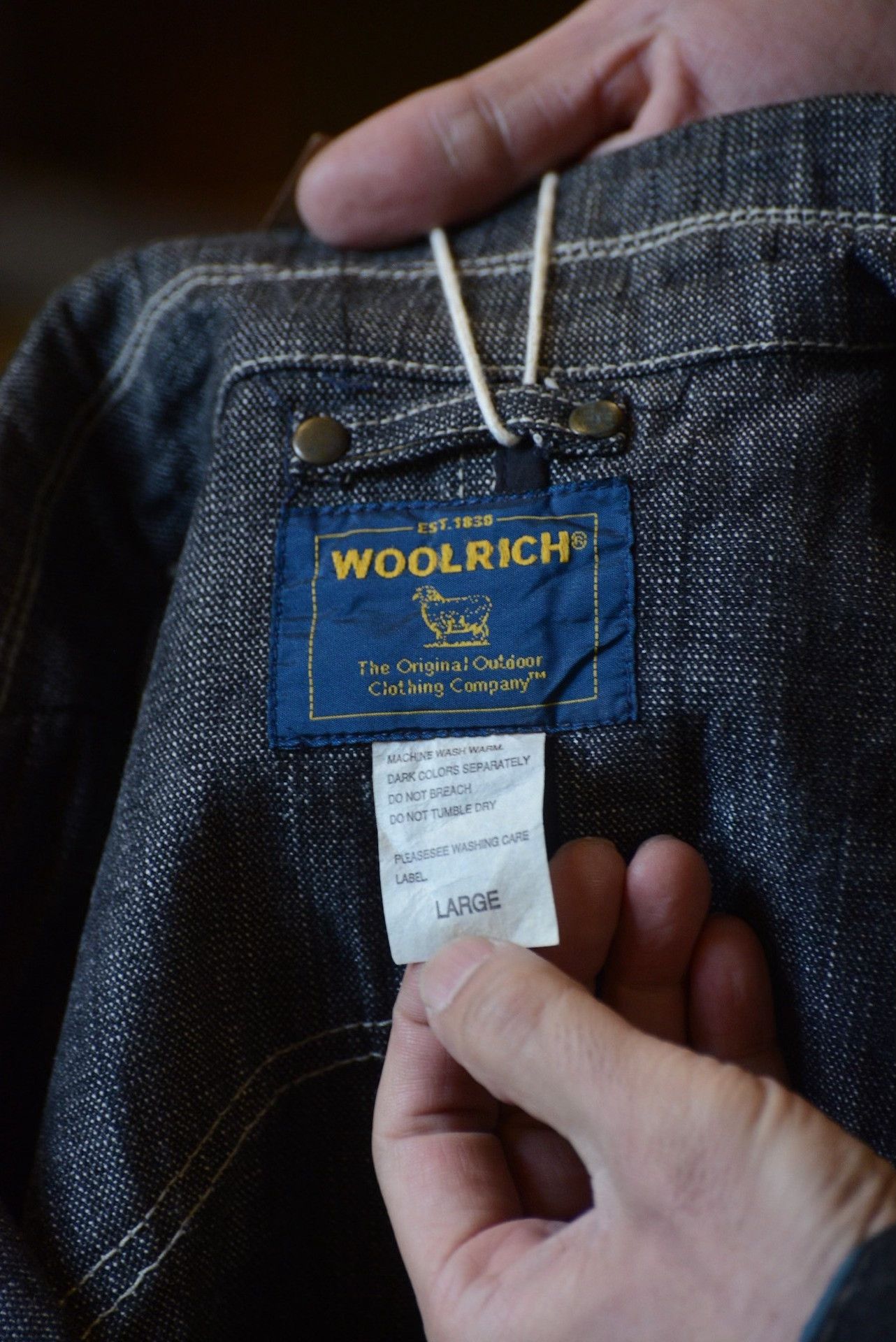 Woolrich Woolen Mills Woolrich Gray Double Pocket Denim Jacket Size US L / EU 52-54 / 3 - 6 Thumbnail