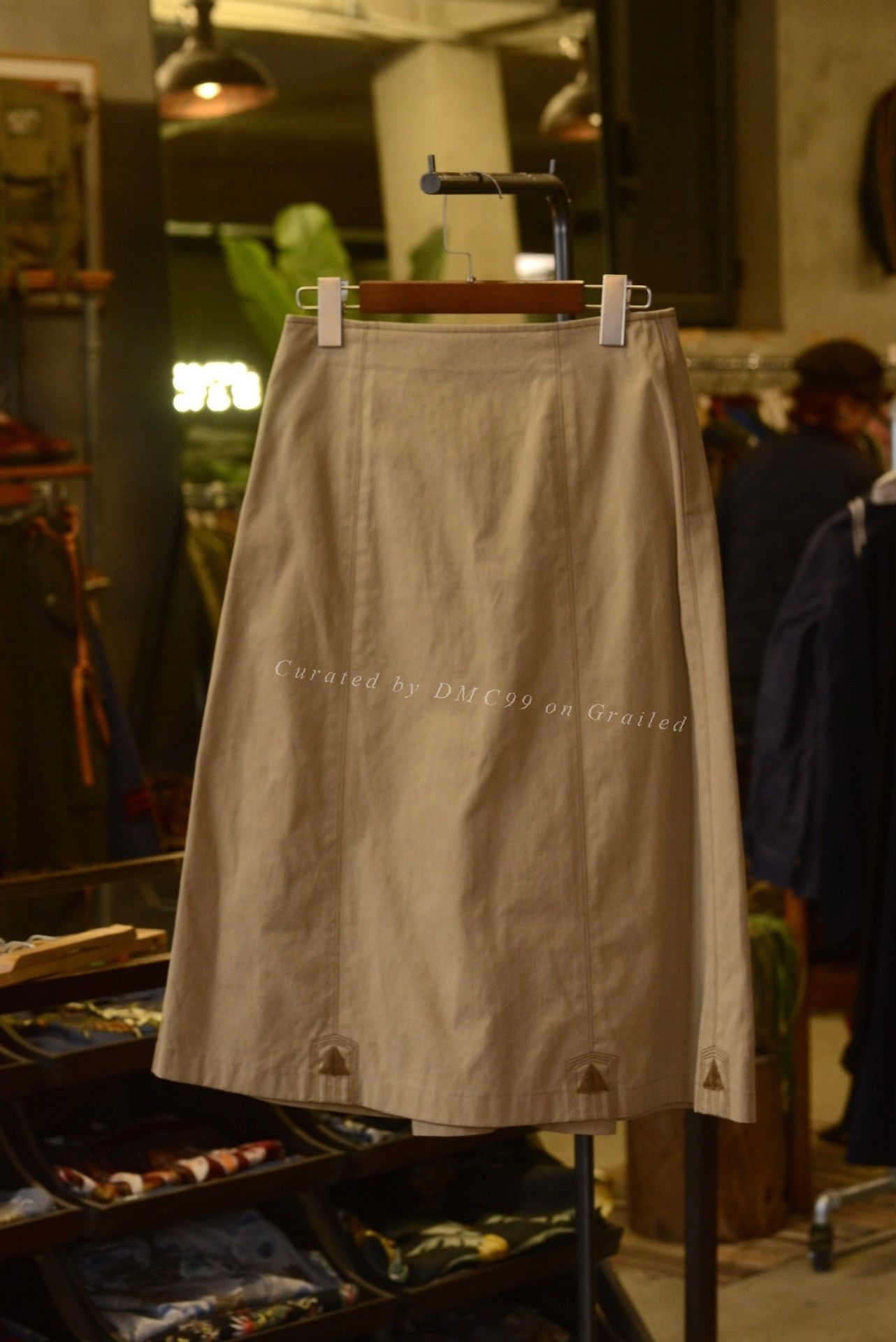 Ralph Lauren Ralph Lauren Khaki Straight Skirt Size 35" - 4 Thumbnail