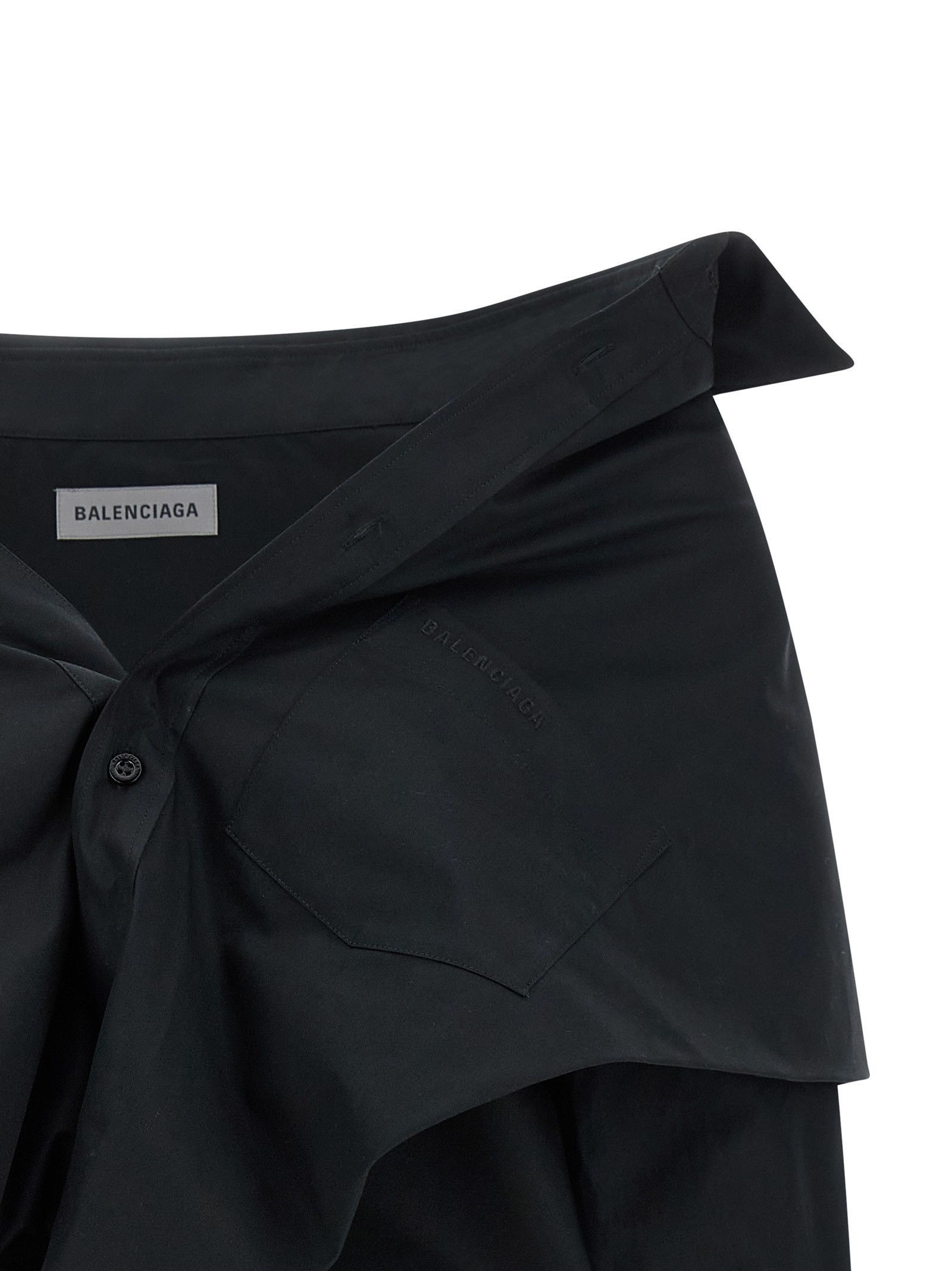 Balenciaga Crop shirt off the shoulder Size S / US 4 / IT 40 - 3 Thumbnail