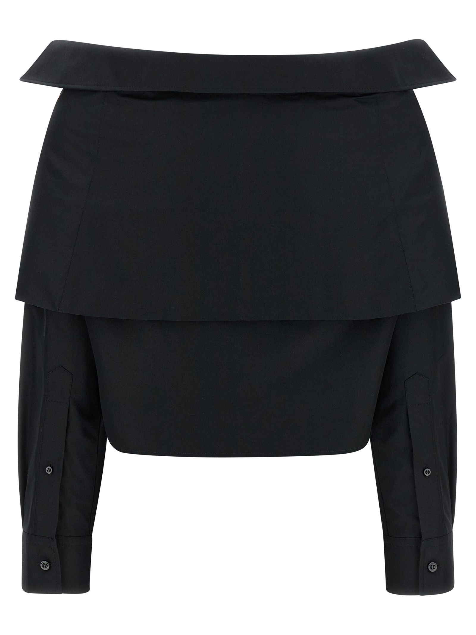 Balenciaga Crop shirt off the shoulder Size S / US 4 / IT 40 - 2 Thumbnail