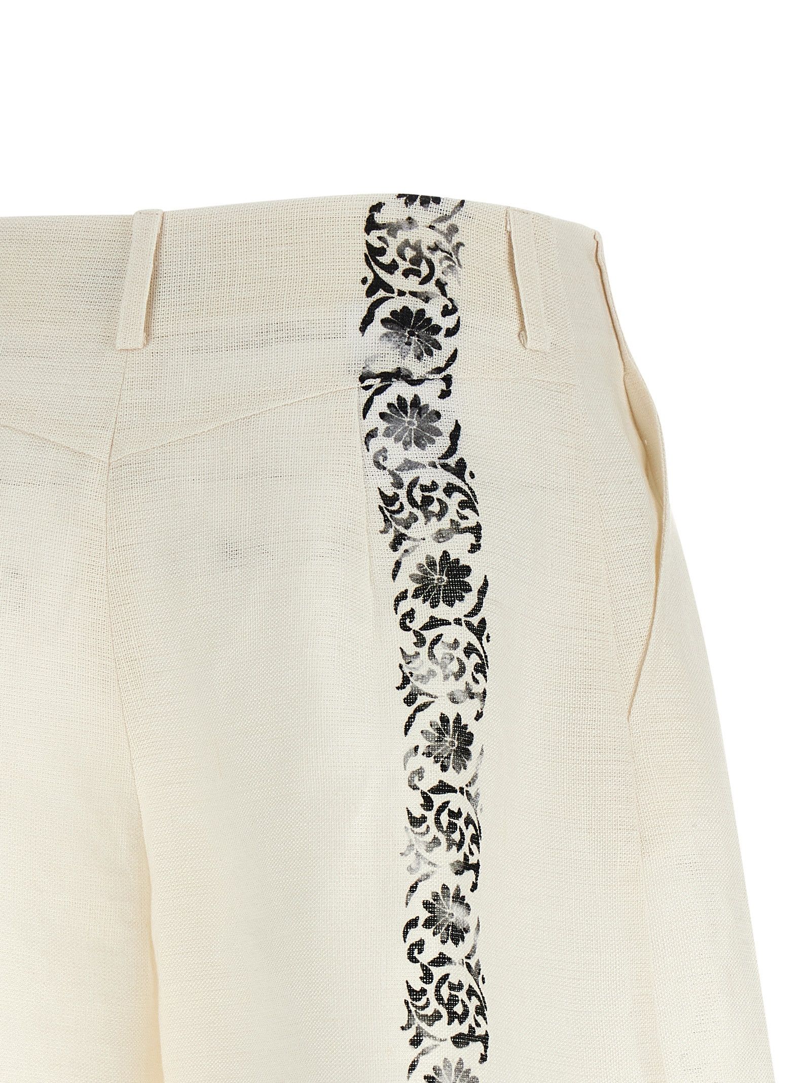 Alberta Ferretti 'Fortuny' linen shorts Size 28" / US 6 / IT 42 - 4 Thumbnail