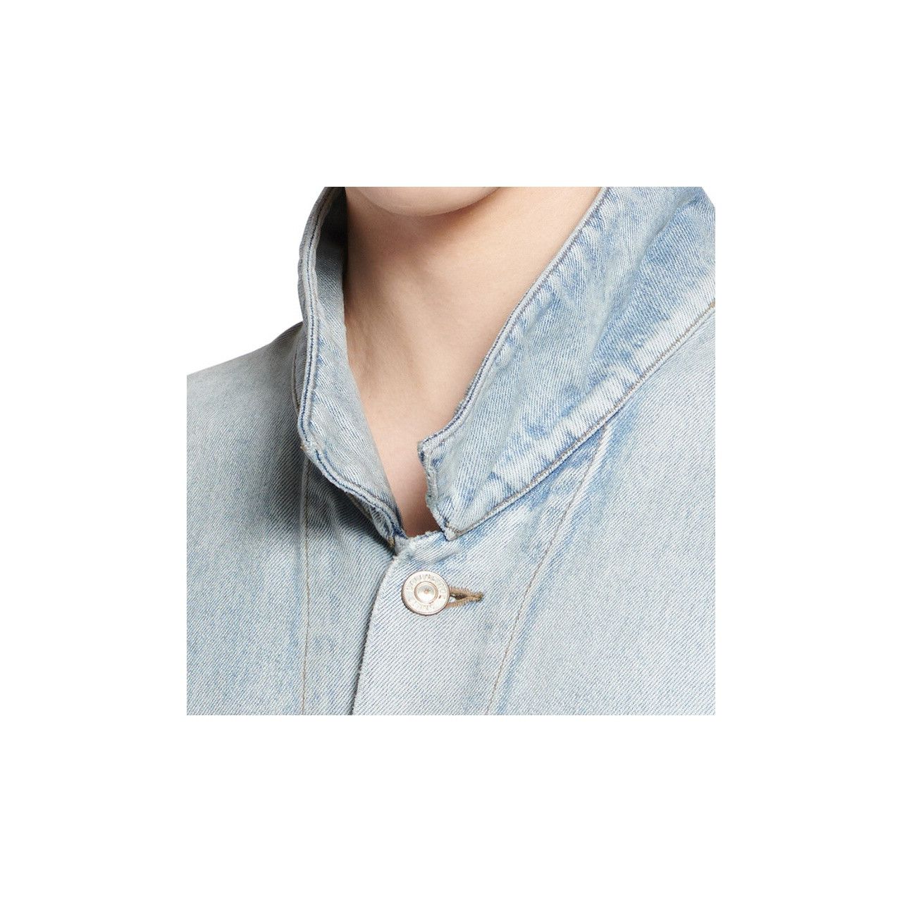 Balenciaga Balenciaga Washed Denim Jacket Size L Size US L / EU 52-54 / 3 - 17 Thumbnail