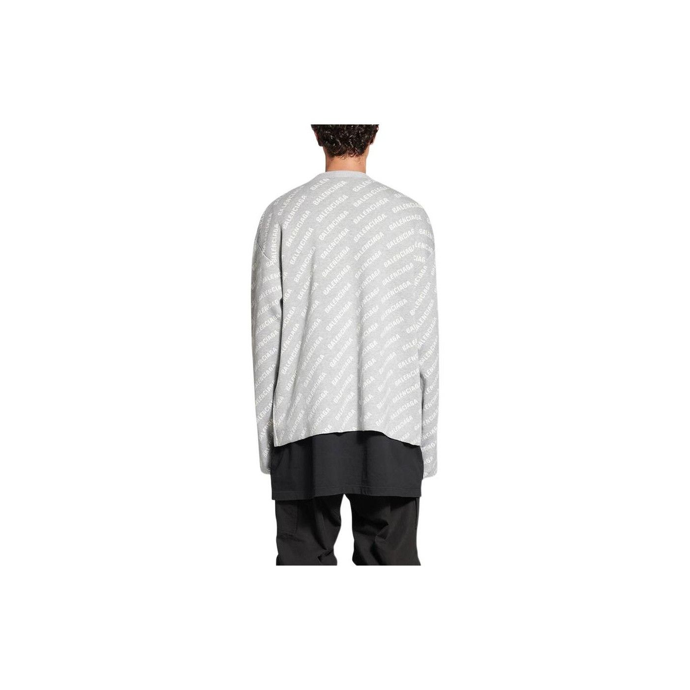 Balenciaga Balenciaga All-Over Logo Cardigan Size L Size US L / EU 52-54 / 3 - 8 Thumbnail