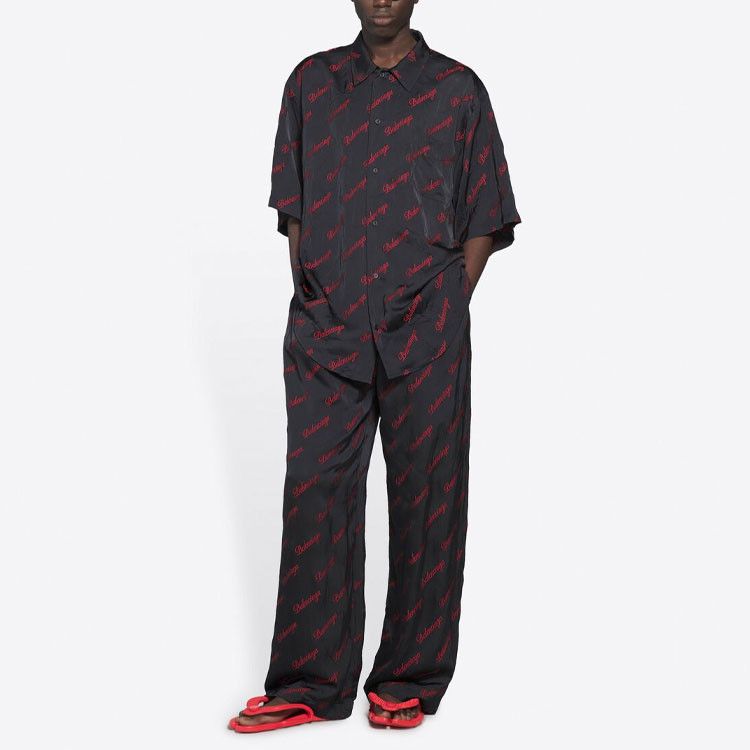 Balenciaga Balenciaga Logo Print Button Up Shirt Size S Size US S / EU 44-46 / 1 - 6 Thumbnail