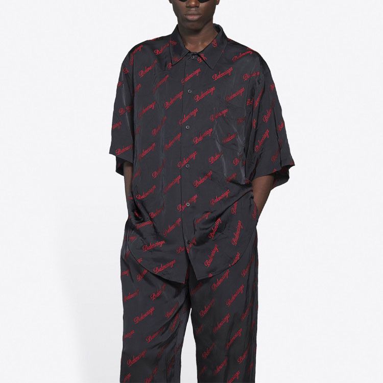 Balenciaga Balenciaga Logo Print Button Up Shirt Size S Size US S / EU 44-46 / 1 - 7 Thumbnail