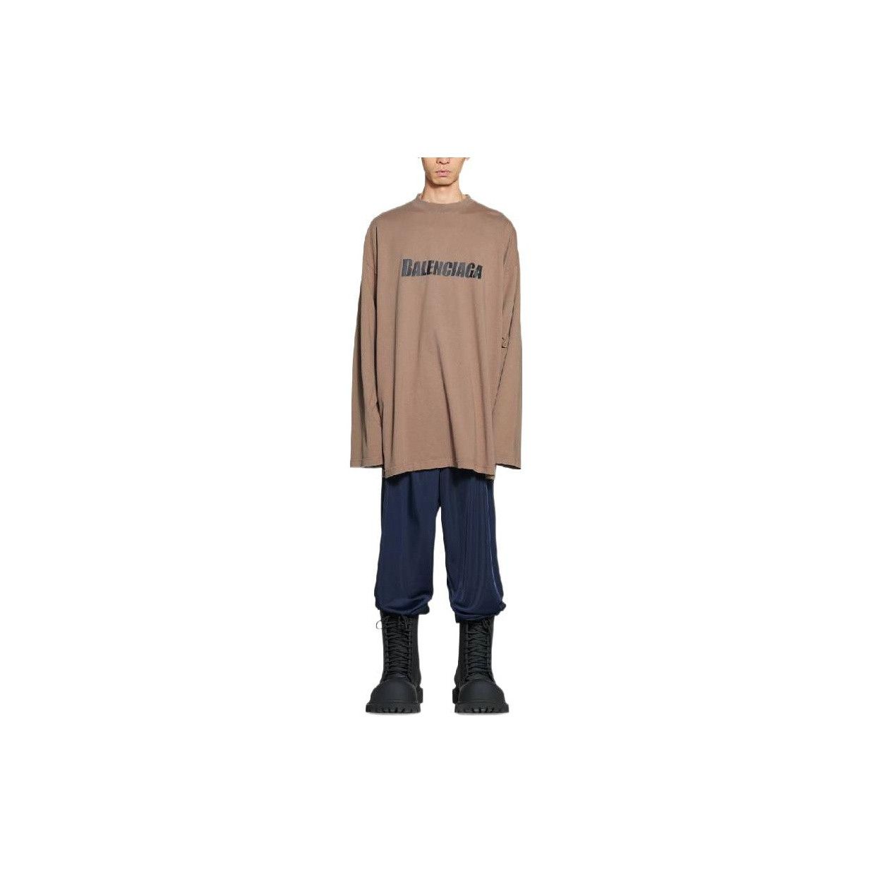 Balenciaga Balenciaga Logo Long Sleeve T-Shirt Size L Size US L / EU 52-54 / 3 - 7 Thumbnail