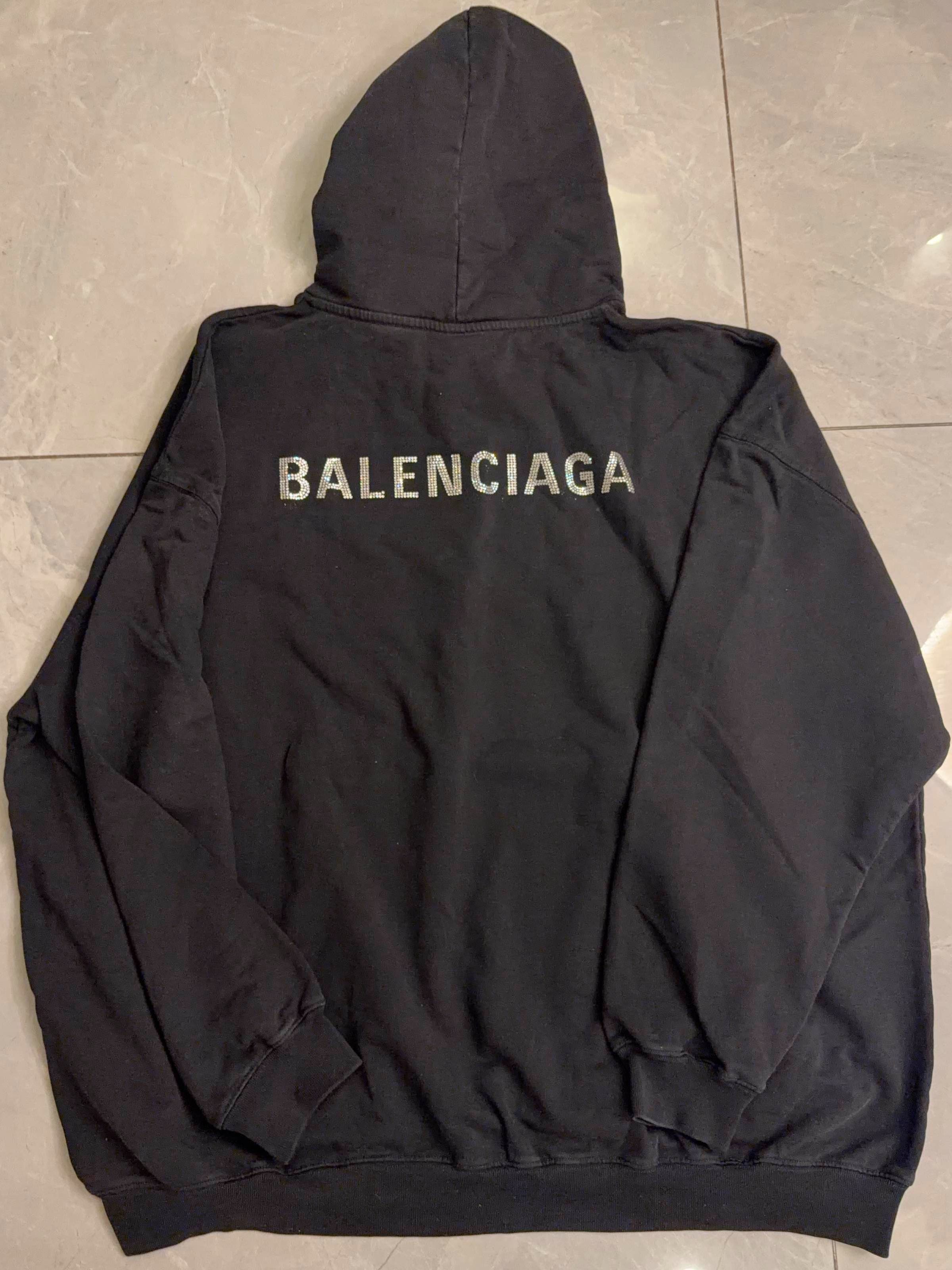 Balenciaga Balenciaga Rhinestone Logo Hoodie Size XS Size XS / US 0-2 / IT 36-38 - 2 Thumbnail
