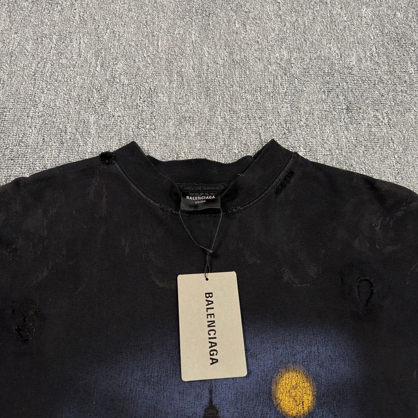 Balenciaga Balenciaga Distressed Metal Logo T-Shirt Size M Size US M / EU 48-50 / 2 - 3 Thumbnail