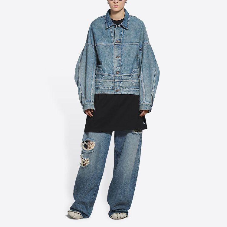Balenciaga Balenciaga Logo Denim Jacket Size 34 Size XS / US 0-2 / IT 36-38 - 8 Thumbnail