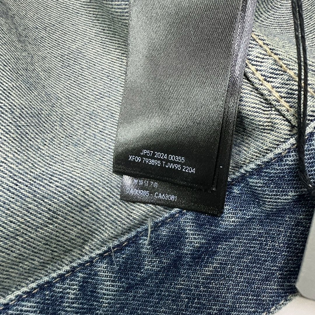 Balenciaga Balenciaga Crown Logo Denim Jacket Size M Size US M / EU 48-50 / 2 - 4 Thumbnail