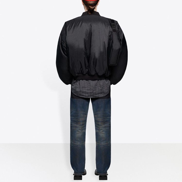 Balenciaga Balenciaga Padded Nylon Bomber Jacket Size M Size US M / EU 48-50 / 2 - 8 Thumbnail
