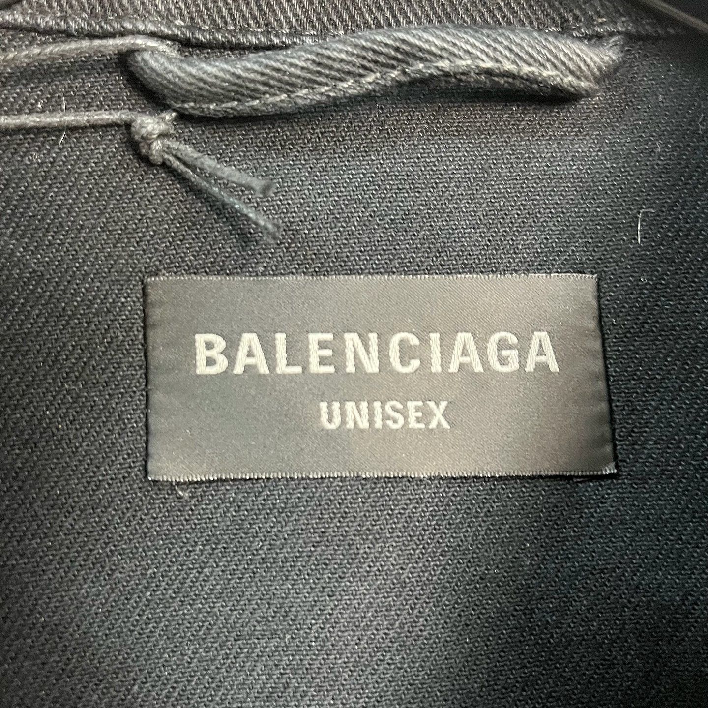 Balenciaga Balenciaga Tape Logo Denim Jacket Size M Size US M / EU 48-50 / 2 - 3 Thumbnail