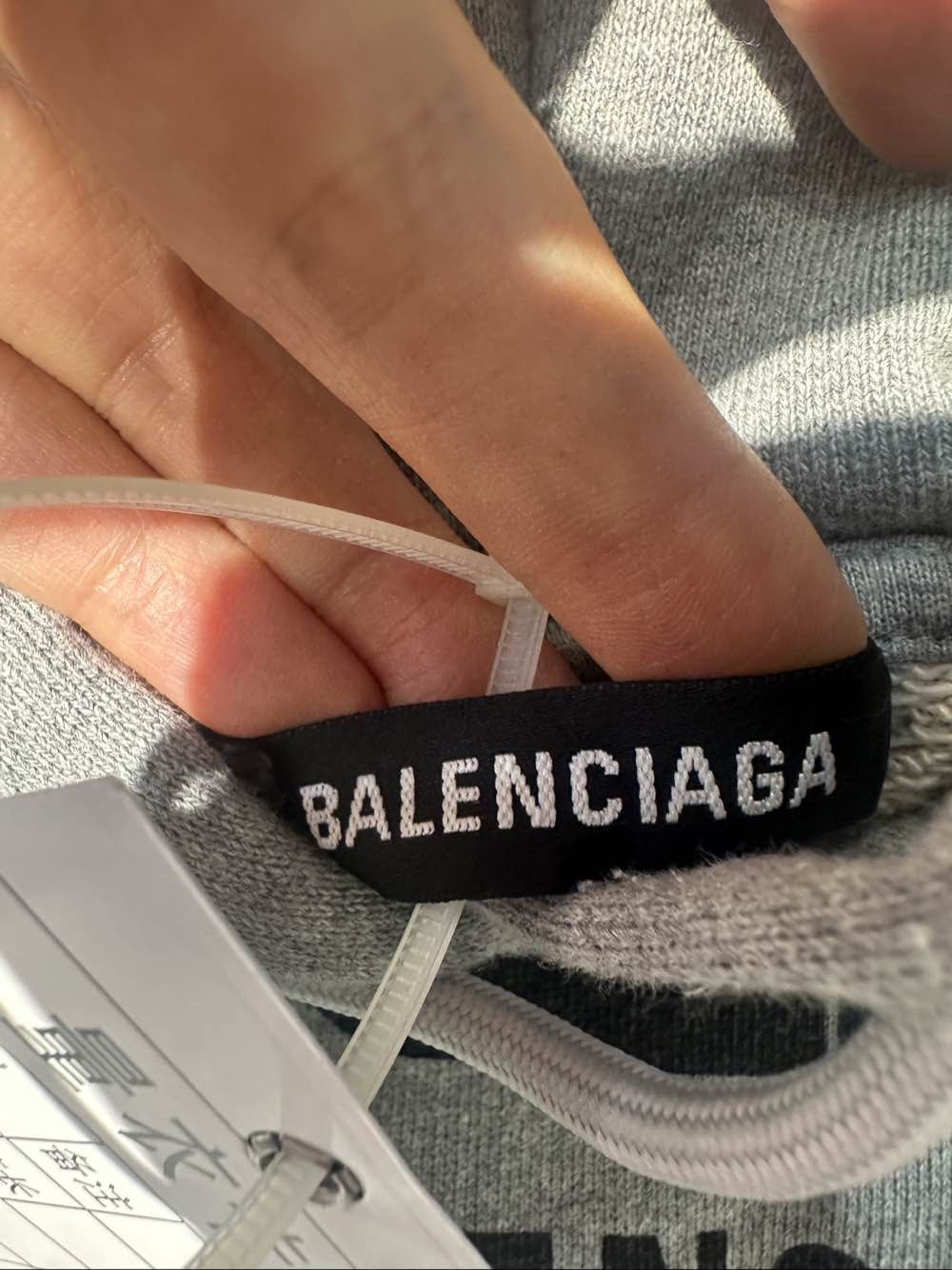 Balenciaga Balenciaga Logo Hoodie Gray Size L Size US L / EU 52-54 / 3 - 3 Thumbnail