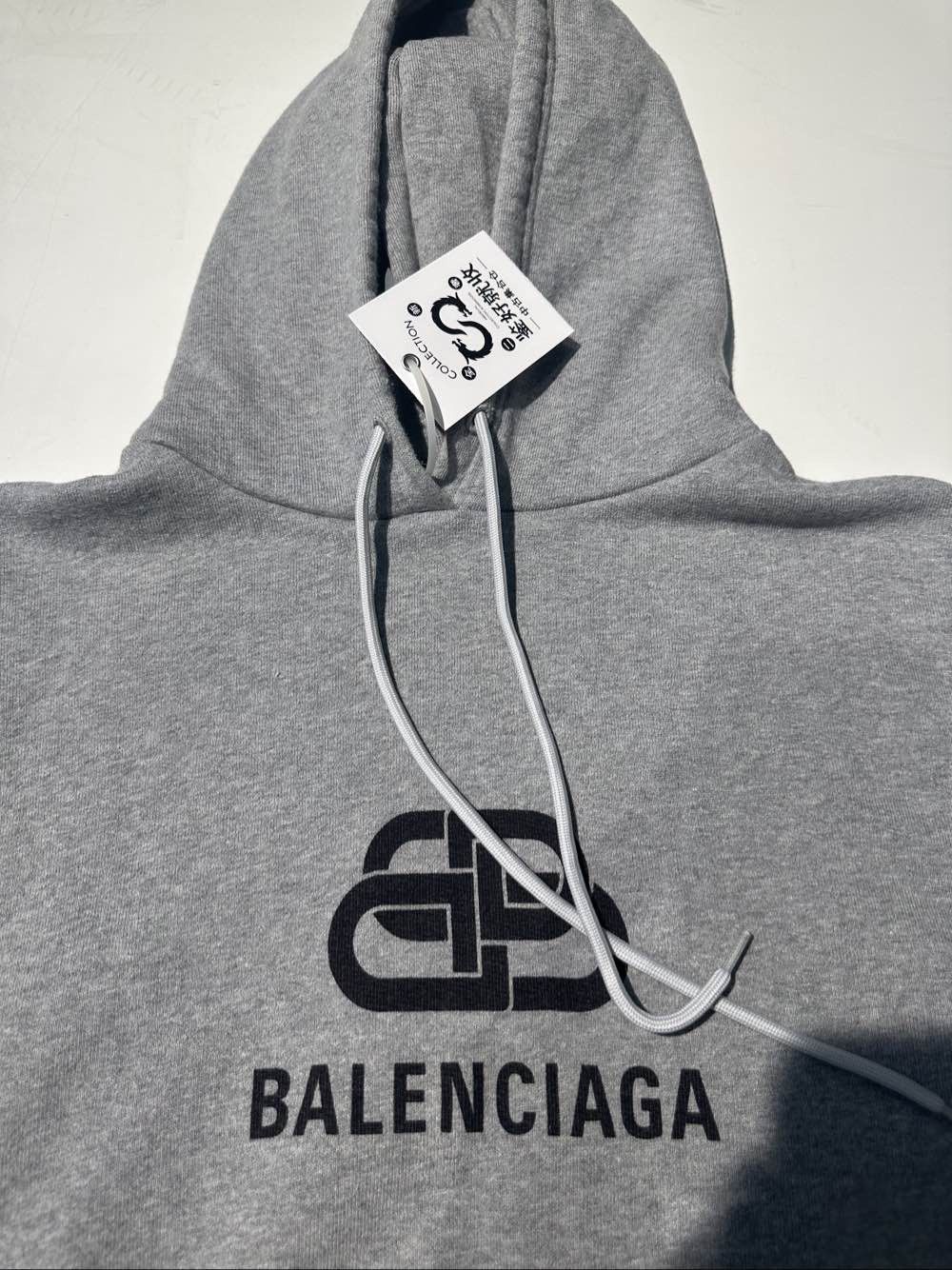 Balenciaga Balenciaga Logo Hoodie Gray Size L Size US L / EU 52-54 / 3 - 5 Thumbnail