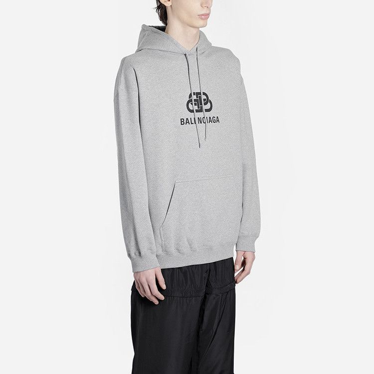 Balenciaga Balenciaga Logo Hoodie Gray Size L Size US L / EU 52-54 / 3 - 9 Thumbnail