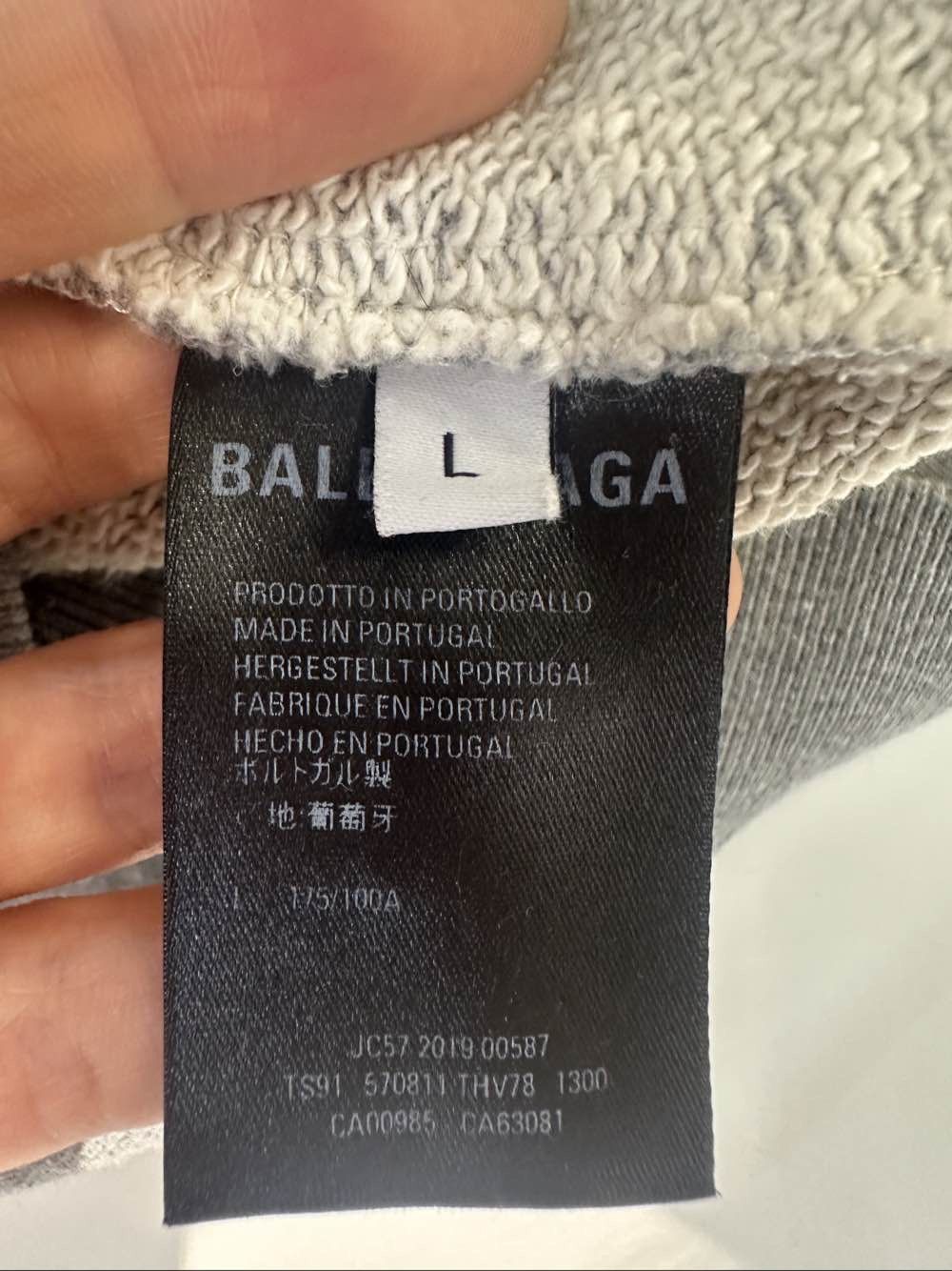 Balenciaga Balenciaga Logo Hoodie Gray Size L Size US L / EU 52-54 / 3 - 4 Thumbnail