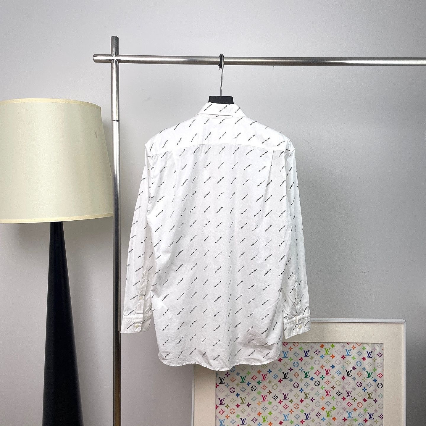 Balenciaga Balenciaga All Over Logo Button Up Shirt Size S Size US S / EU 44-46 / 1 - 2 Thumbnail