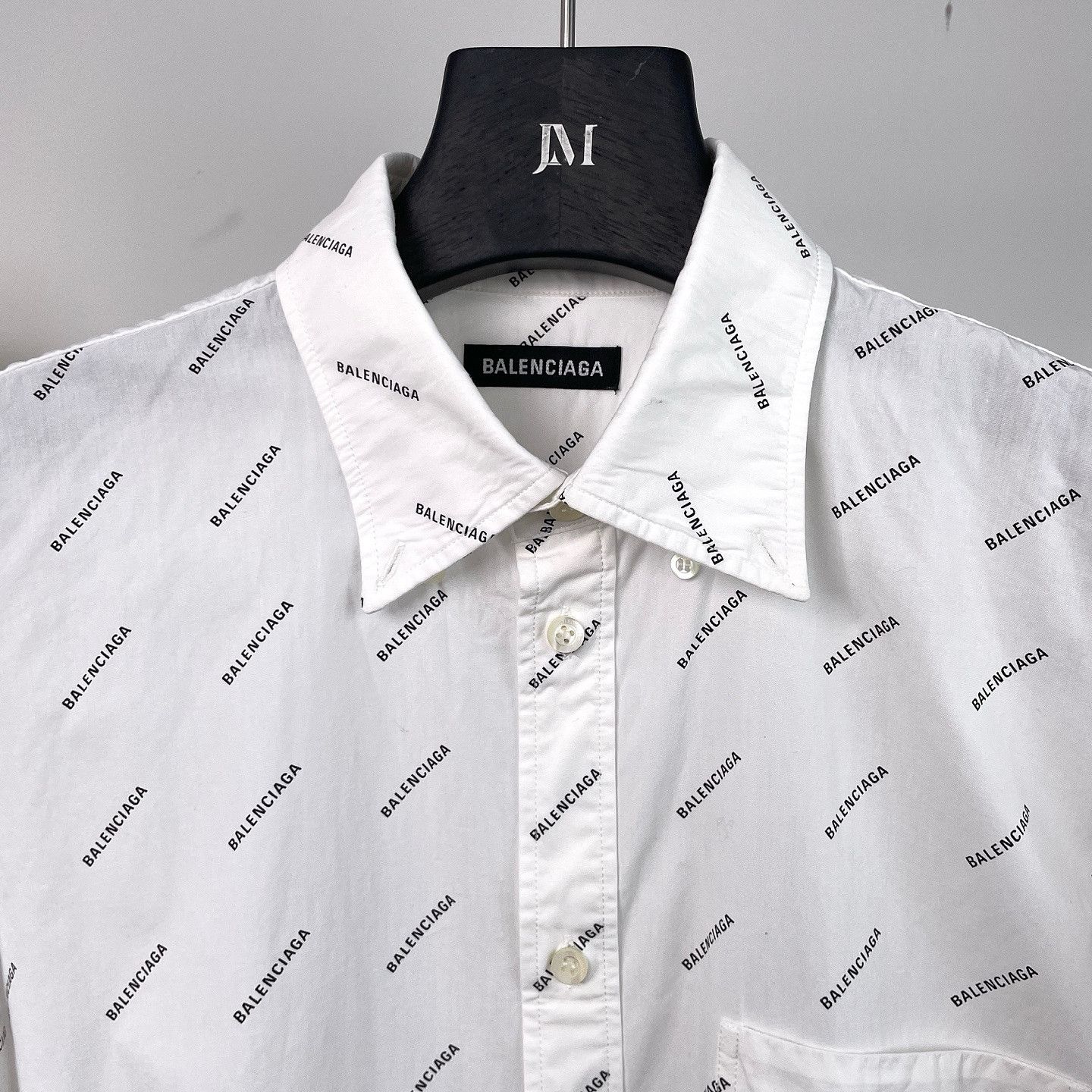 Balenciaga Balenciaga All Over Logo Button Up Shirt Size S Size US S / EU 44-46 / 1 - 3 Thumbnail