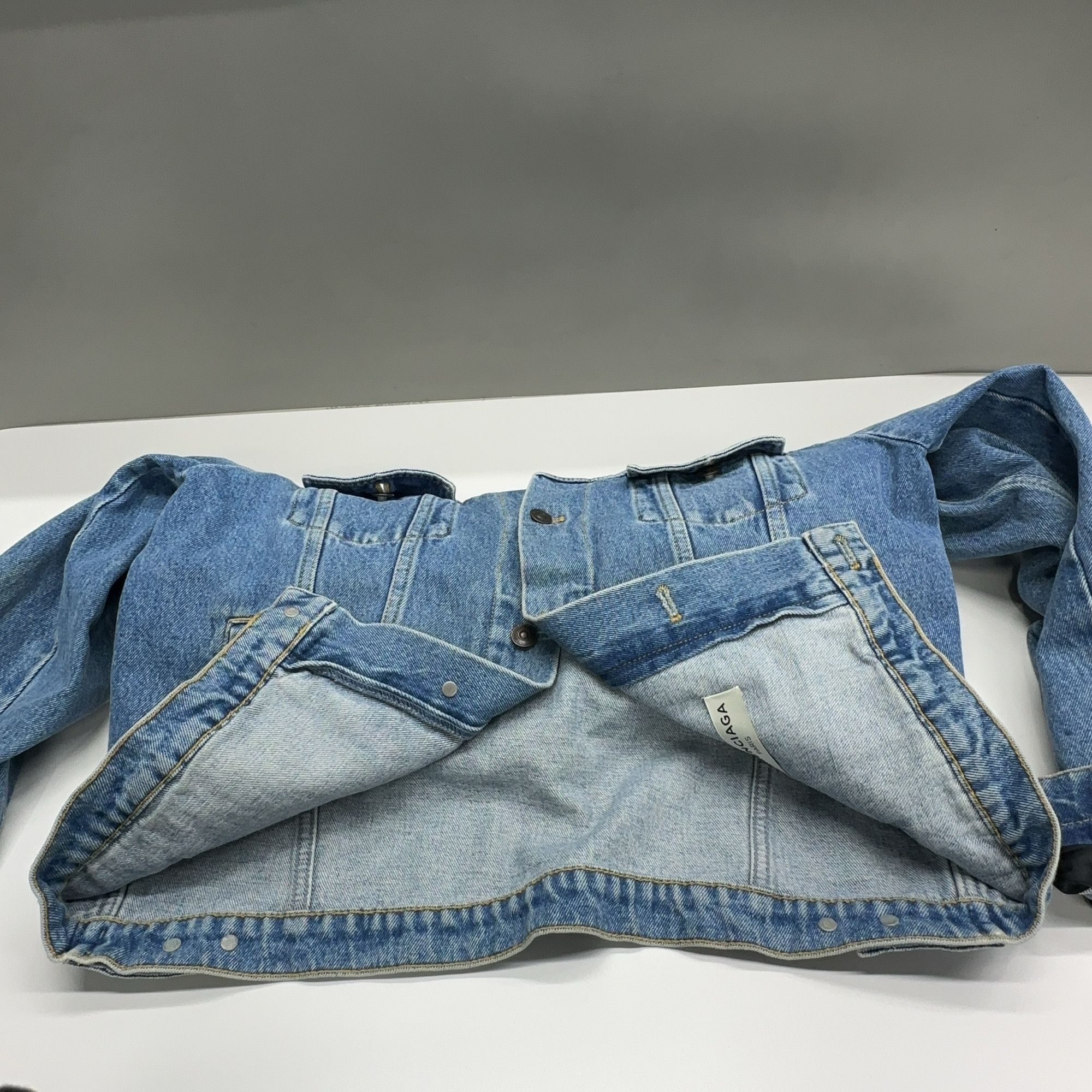 Balenciaga Balenciaga Blue Denim Jacket Size 34 Size XS / US 0-2 / IT 36-38 - 11 Thumbnail