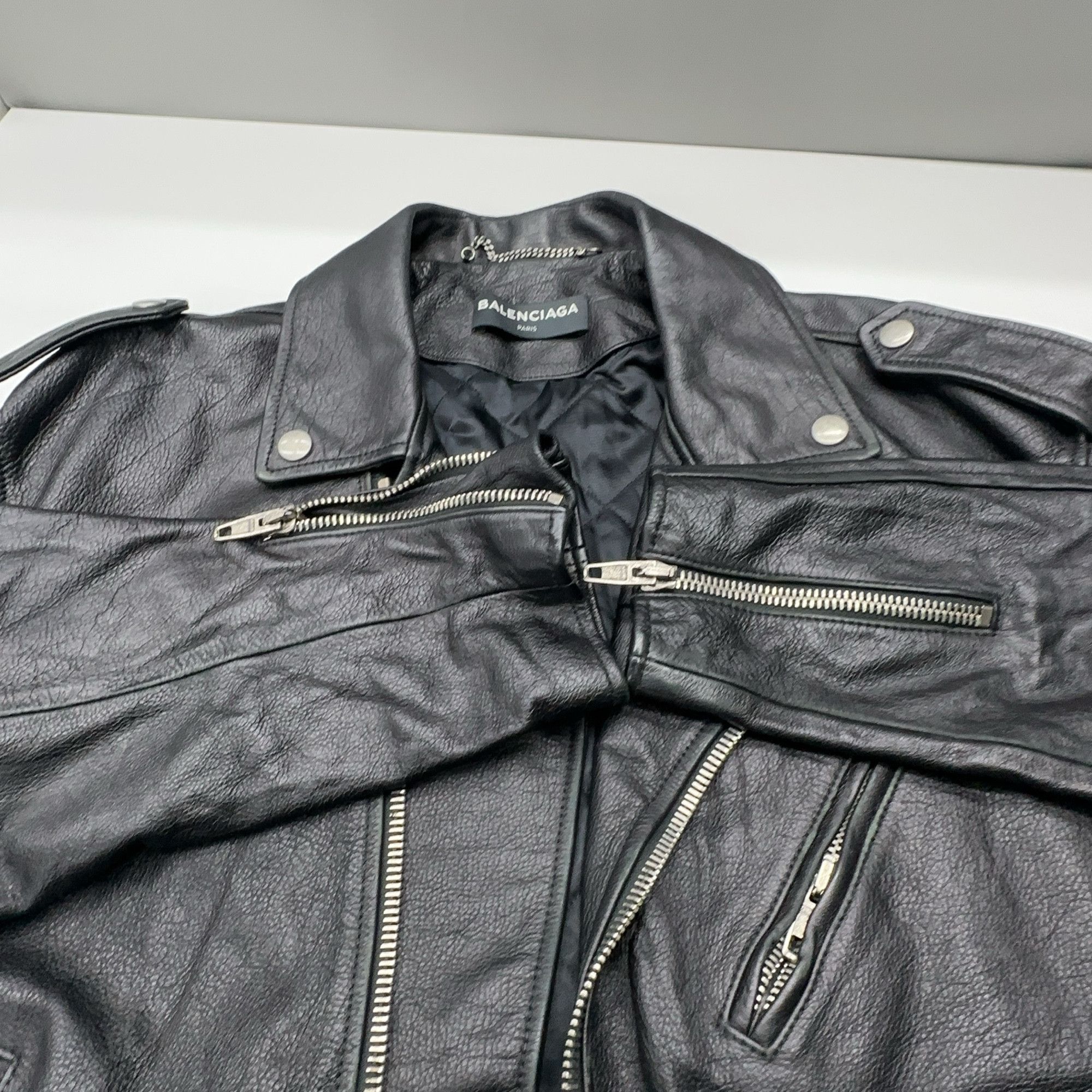 Balenciaga Balenciaga Leather Biker Jacket Size S Size US S / EU 44-46 / 1 - 7 Thumbnail
