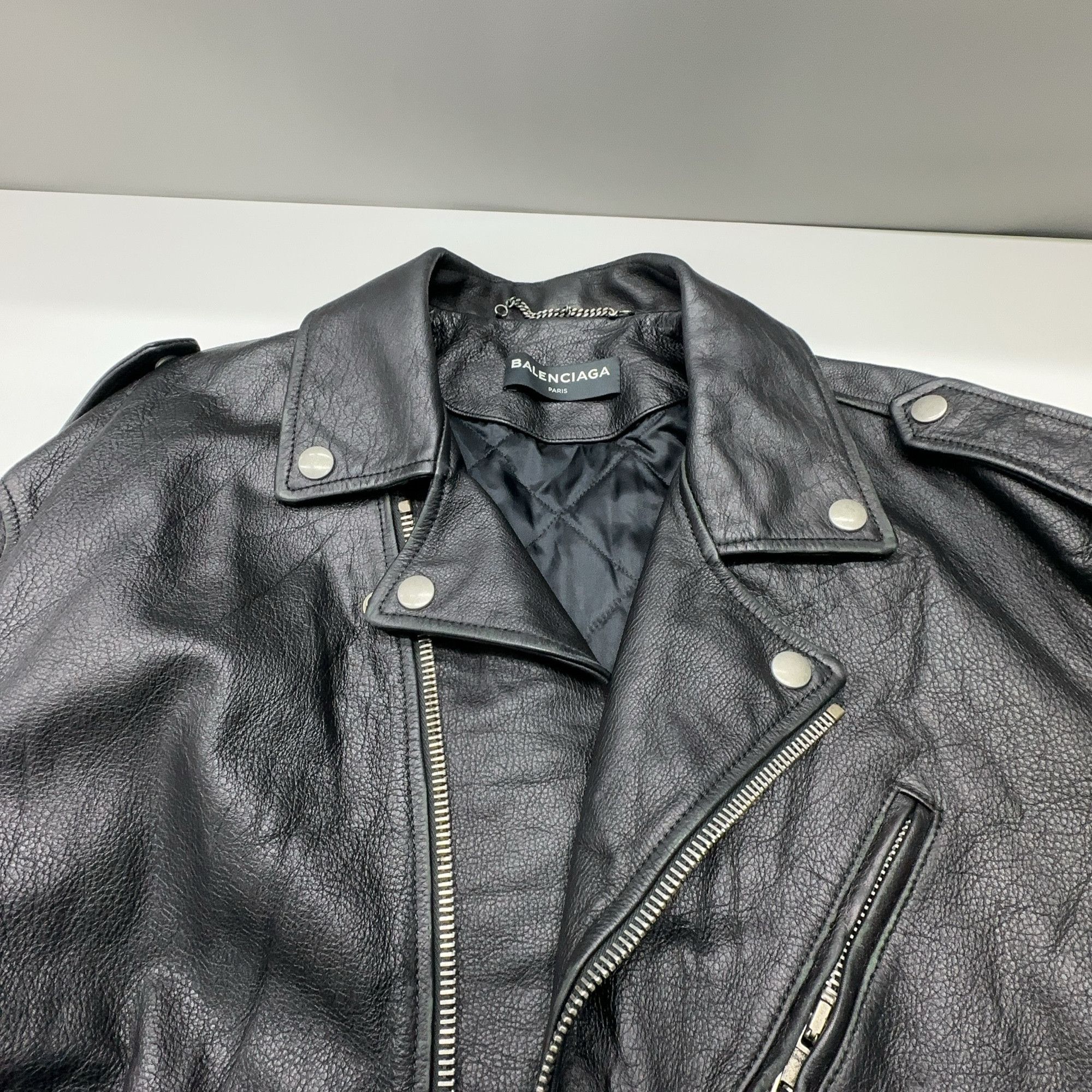 Balenciaga Balenciaga Leather Biker Jacket Size S Size US S / EU 44-46 / 1 - 6 Thumbnail