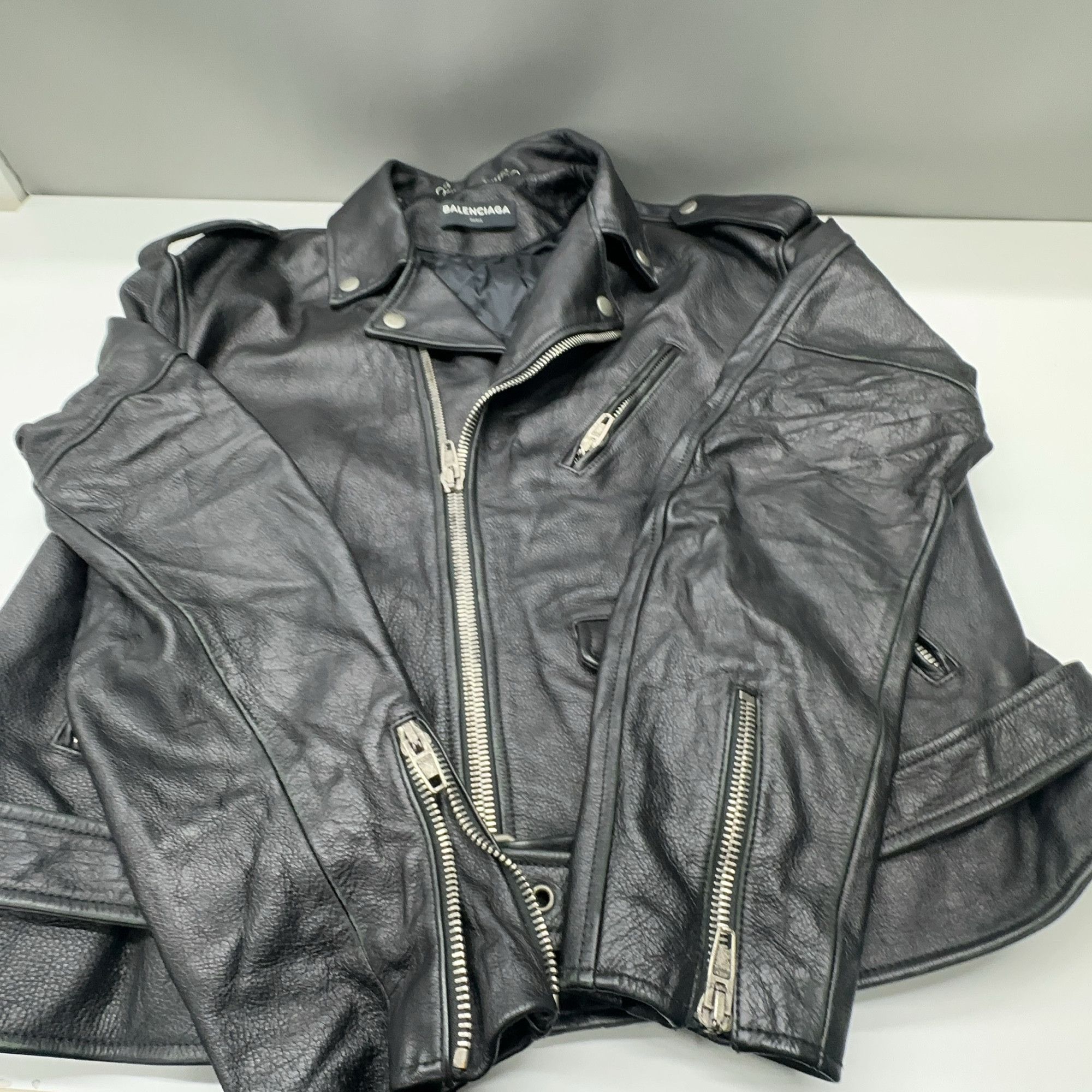 Balenciaga Balenciaga Leather Biker Jacket Size S Size US S / EU 44-46 / 1 - 11 Thumbnail