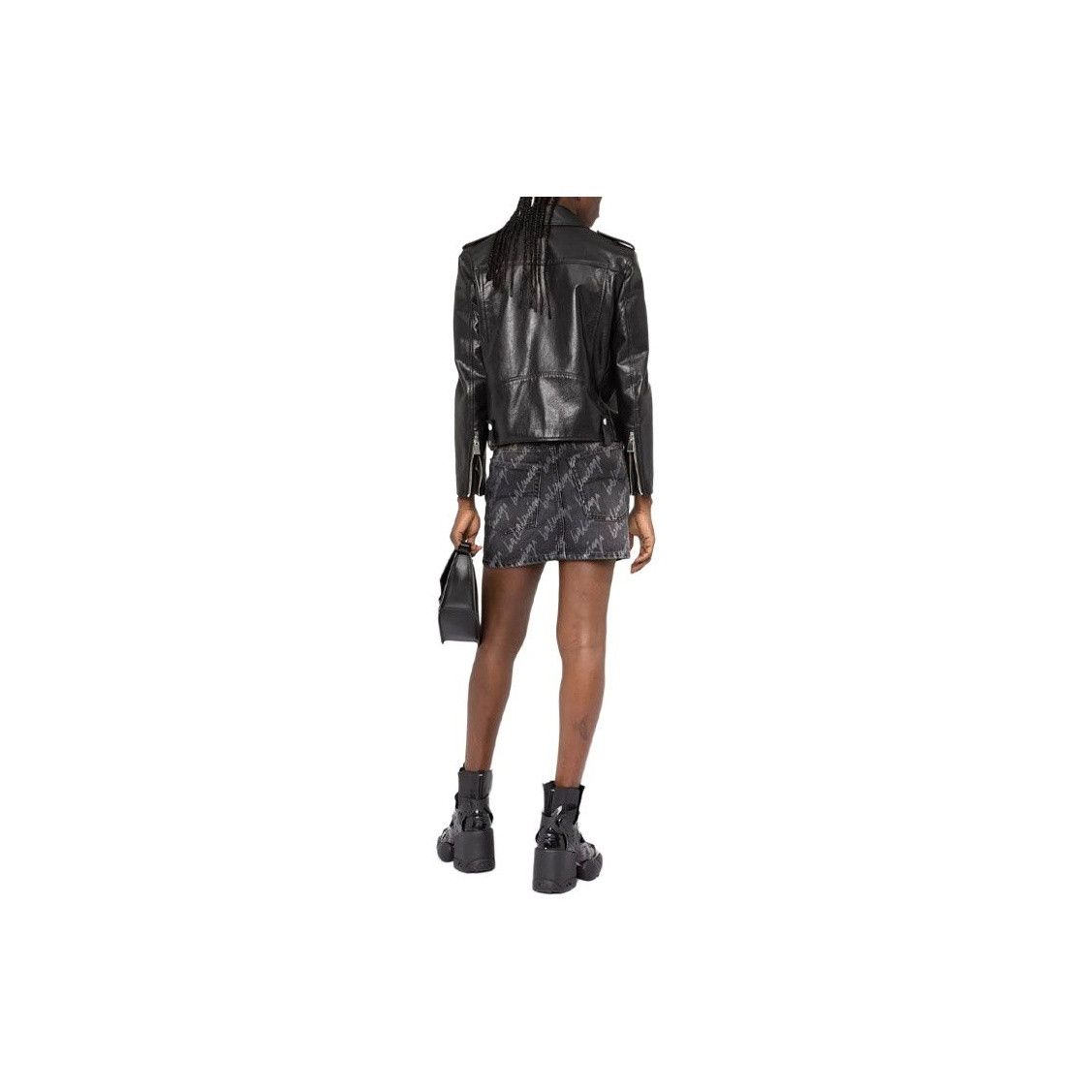 Balenciaga Balenciaga Logo Print Denim Mini Skirt Size 34 Size 25" / US 0 / IT 36 - 7 Thumbnail