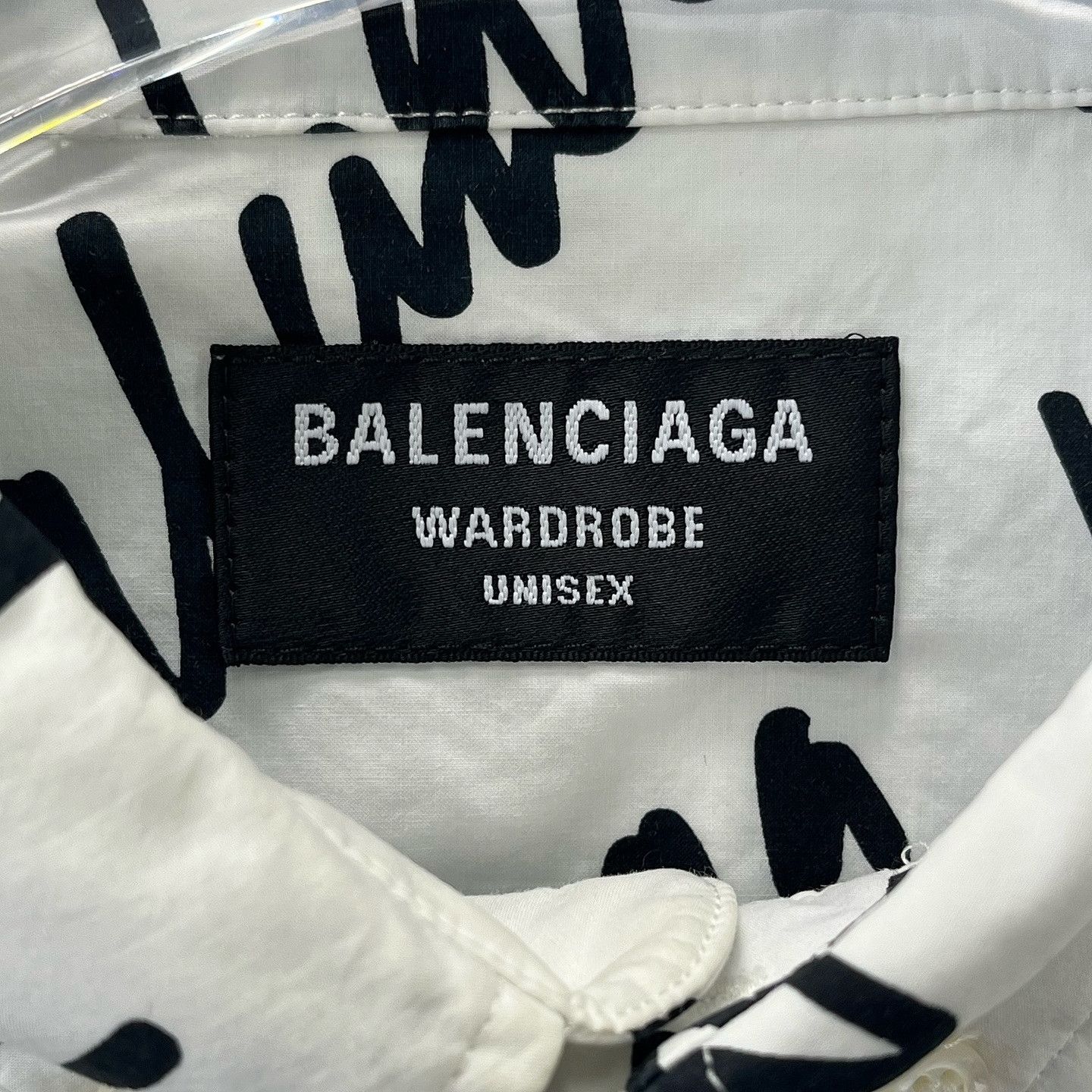 Balenciaga Balenciaga Logo Print Button Up Shirt Size 37 Size US S / EU 44-46 / 1 - 3 Thumbnail