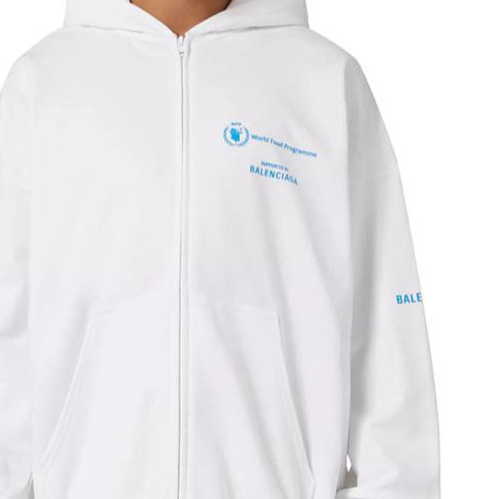Balenciaga Balenciaga x WFP Logo Zip-Up Hoodie Size M Size US M / EU 48-50 / 2 - 11 Thumbnail