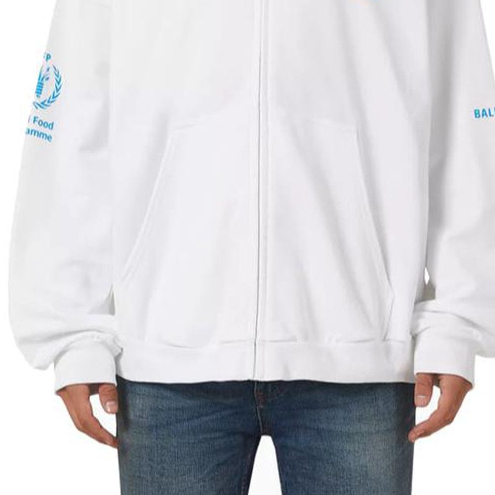 Balenciaga Balenciaga x WFP Logo Zip-Up Hoodie Size M Size US M / EU 48-50 / 2 - 12 Thumbnail