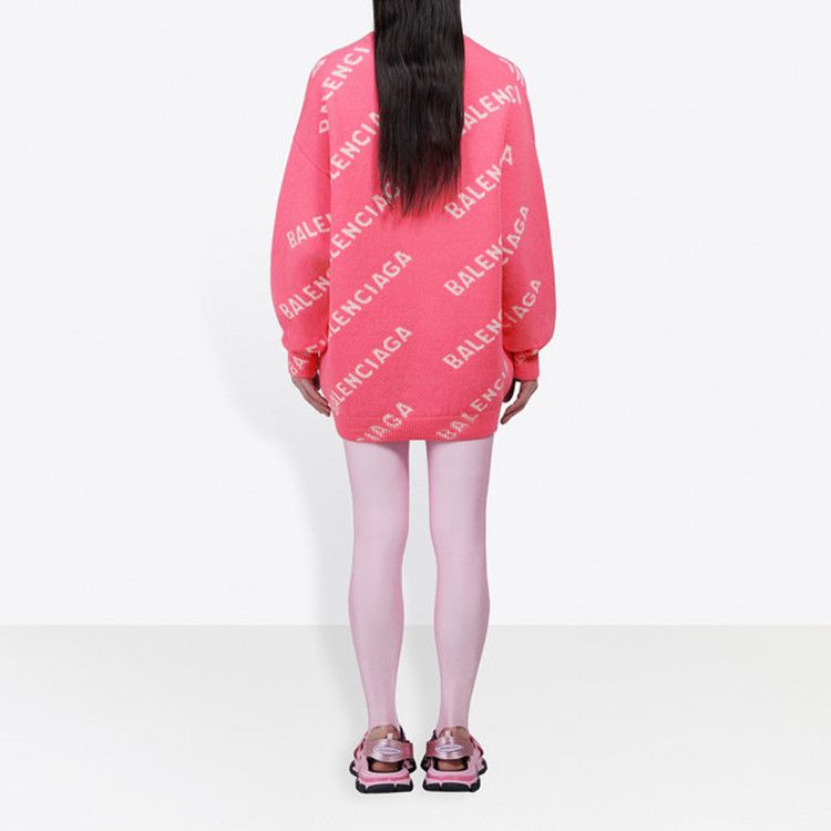 Balenciaga Balenciaga All Over Logo Wool Sweater M Size M / US 6-8 / IT 42-44 - 8 Thumbnail