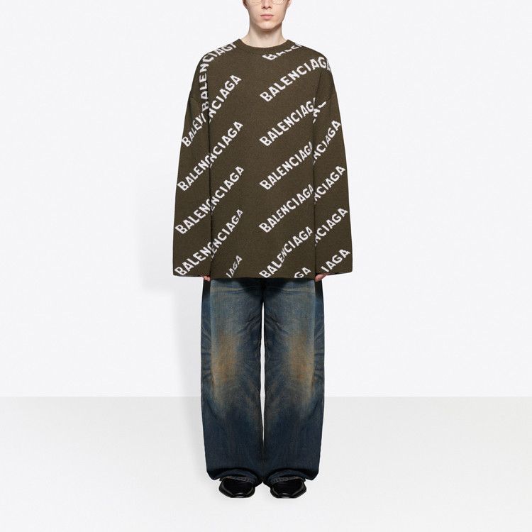 Balenciaga Balenciaga Logo Intarsia Sweater Size S Size US S / EU 44-46 / 1 - 7 Thumbnail