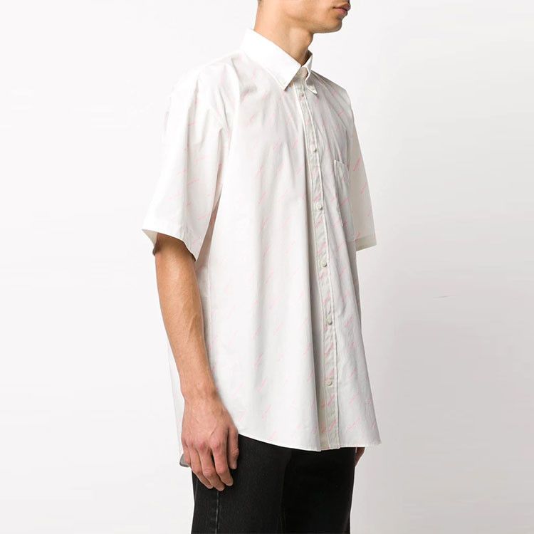 Balenciaga Balenciaga Logo Print Button Up Shirt Size S Size US S / EU 44-46 / 1 - 11 Thumbnail
