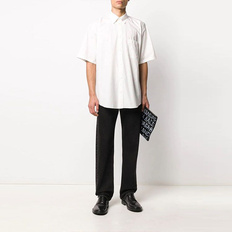 Balenciaga Balenciaga Logo Print Button Up Shirt Size S Size US S / EU 44-46 / 1 - 9 Thumbnail