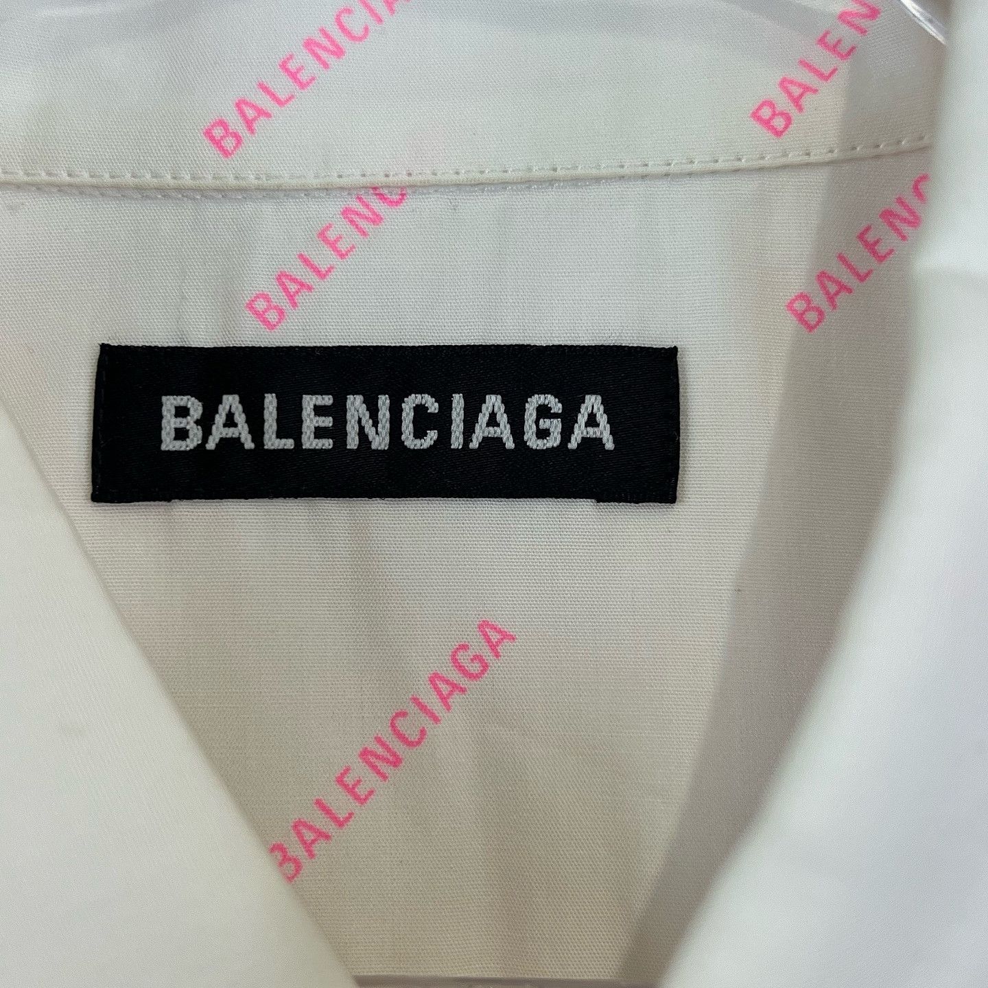 Balenciaga Balenciaga Logo Print Button Up Shirt Size S Size US S / EU 44-46 / 1 - 3 Thumbnail