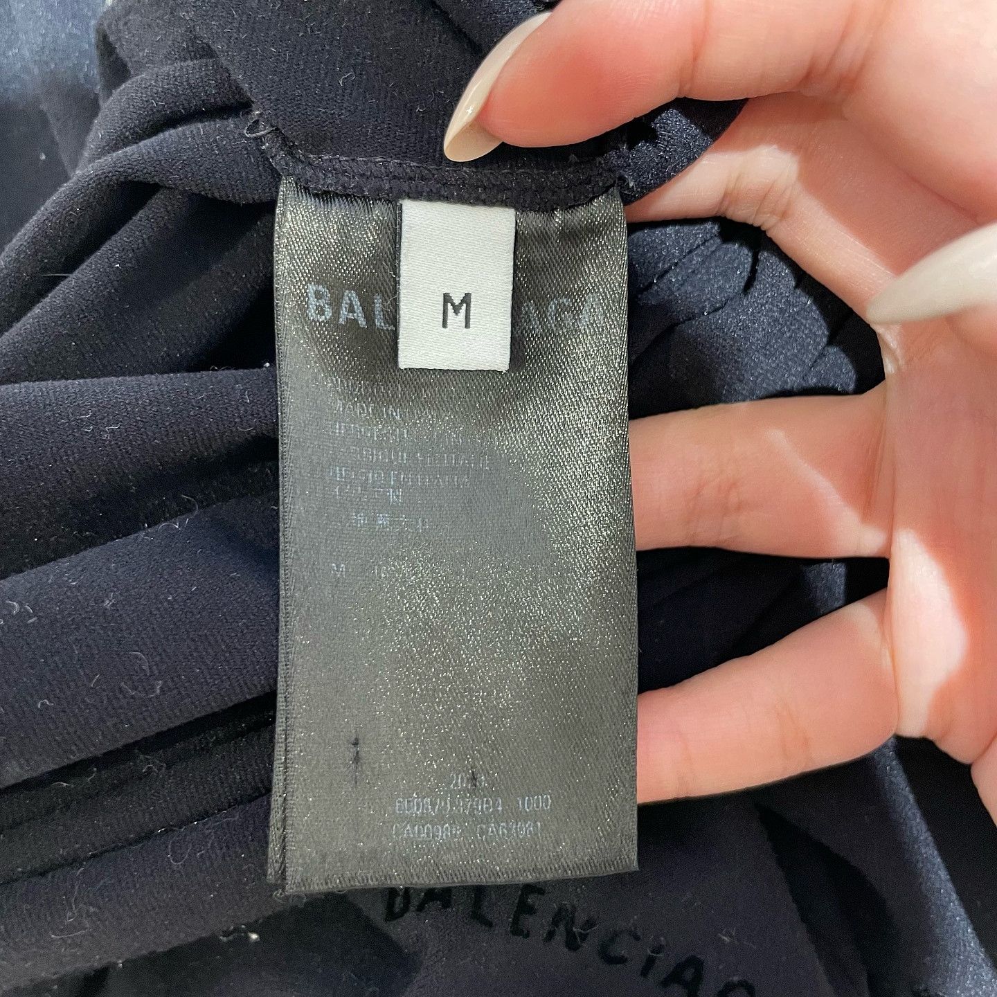 Balenciaga Balenciaga Flocked Logo Long Sleeve Tee M Size M / US 6-8 / IT 42-44 - 4 Thumbnail