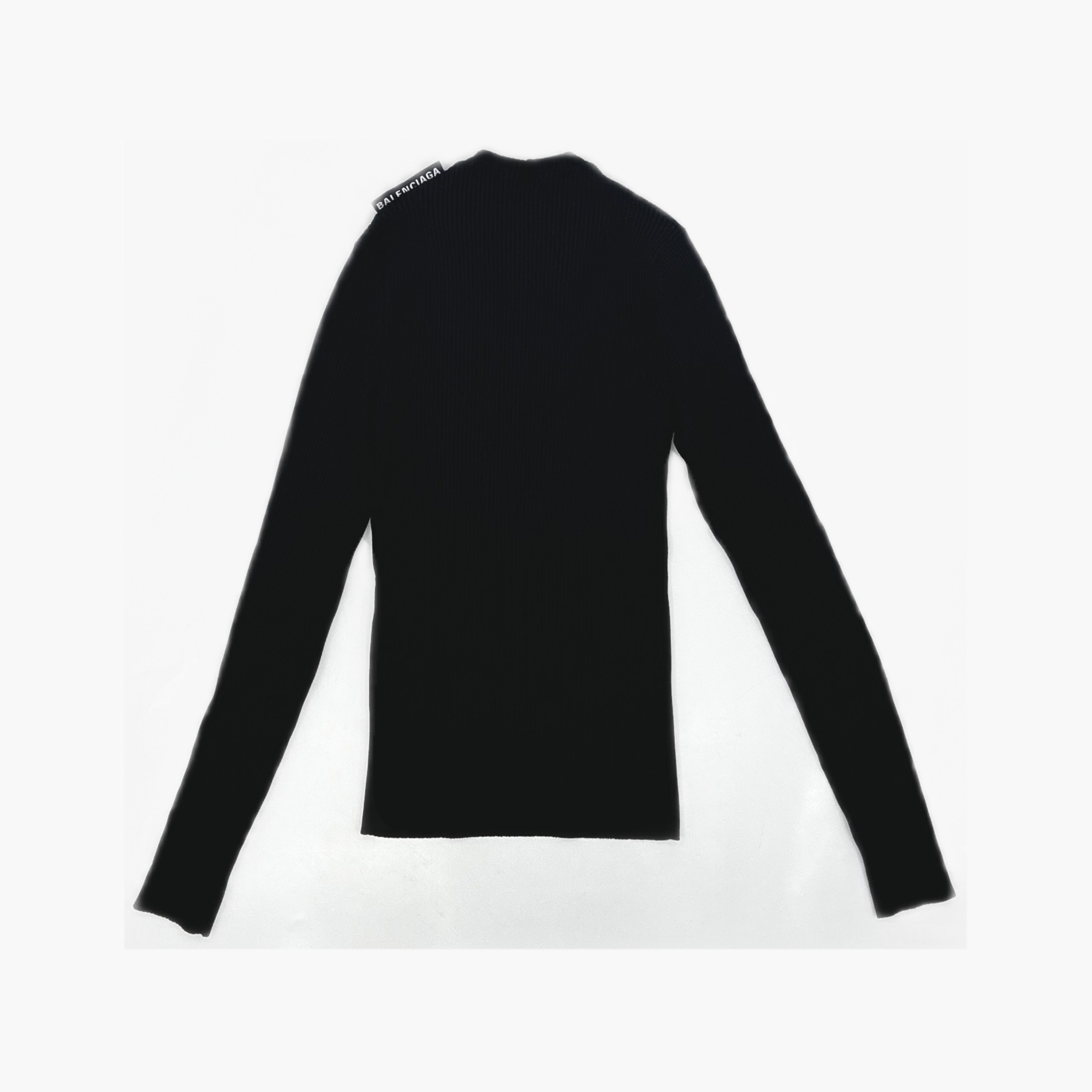Balenciaga Balenciaga Logo Ribbed Long Sleeve T-Shirt Size XS Size XS / US 0-2 / IT 36-38 - 2 Thumbnail