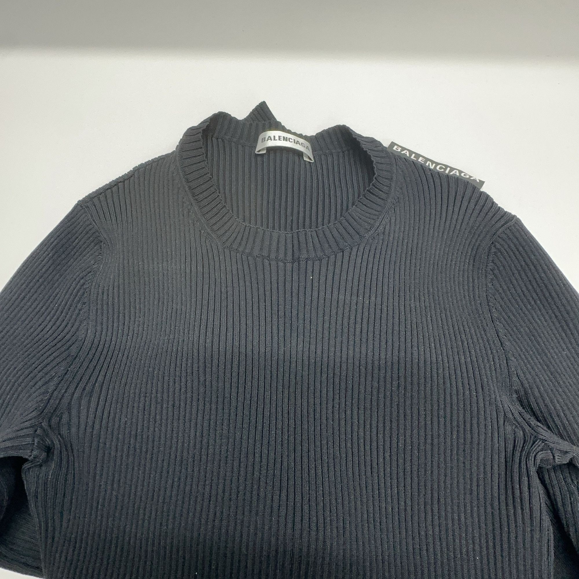 Balenciaga Balenciaga Logo Ribbed Long Sleeve T-Shirt Size XS Size XS / US 0-2 / IT 36-38 - 6 Thumbnail