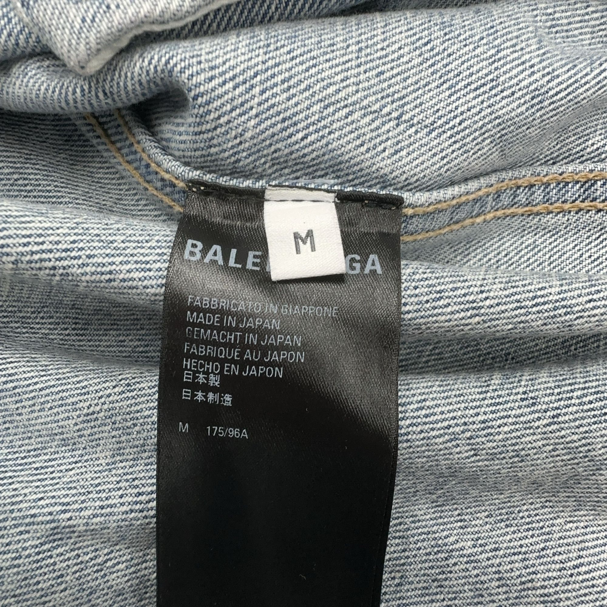 Balenciaga Balenciaga Crest Logo Denim Jacket Size M Size US M / EU 48-50 / 2 - 4 Thumbnail