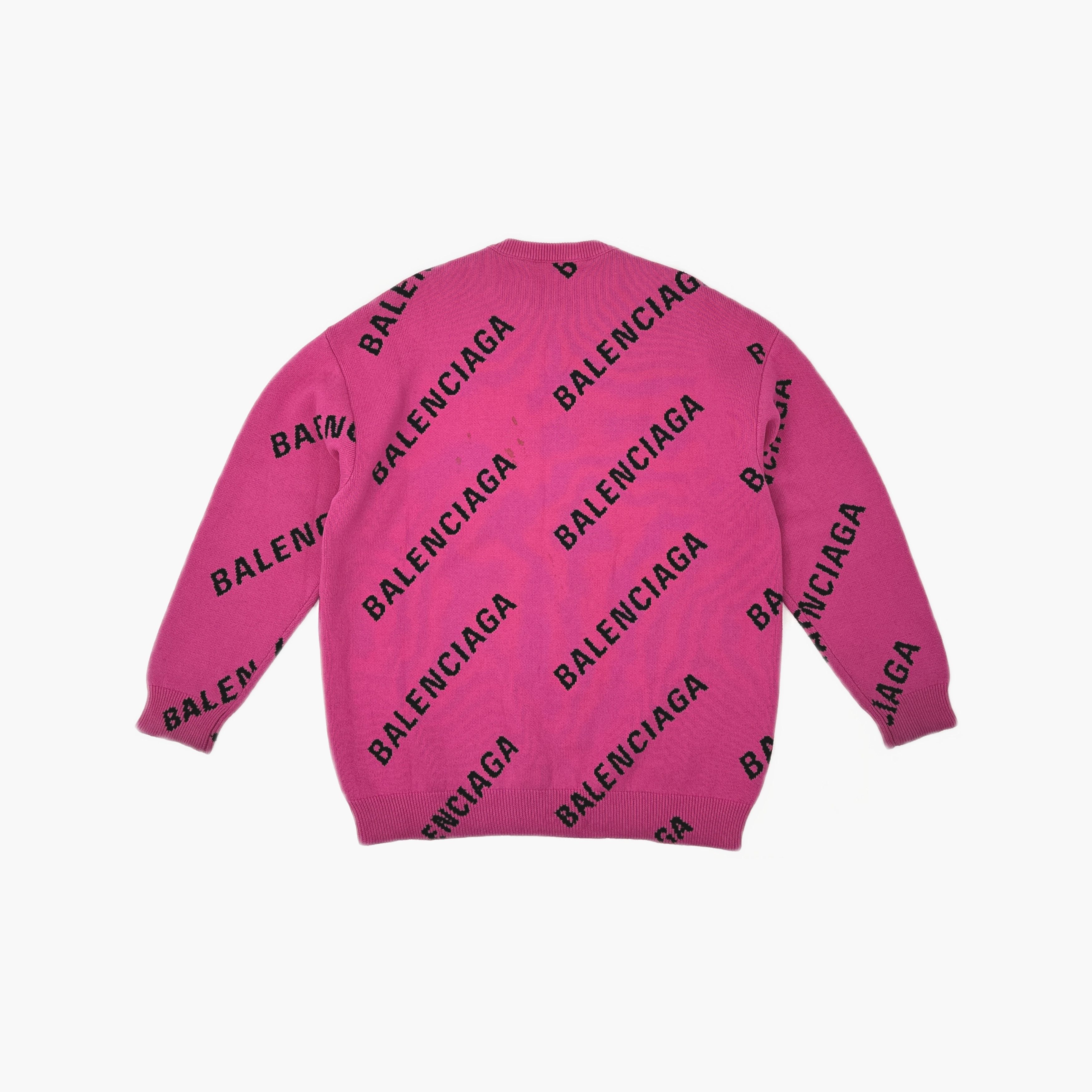 Balenciaga Balenciaga All-Over Logo Sweater Size M Size US M / EU 48-50 / 2 - 2 Thumbnail