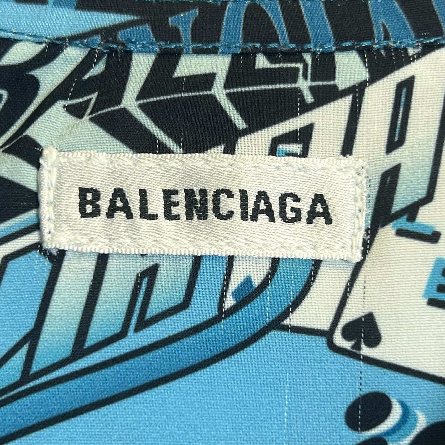 Balenciaga Balenciaga Allover Logo Print Shirt Size S Size US S / EU 44-46 / 1 - 3 Thumbnail